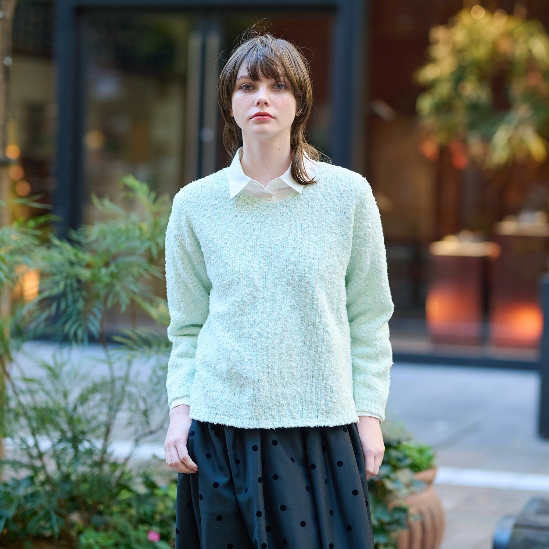 DRESSTERIOR「ツイーディプルオーバーニット」|ニット・セーター|