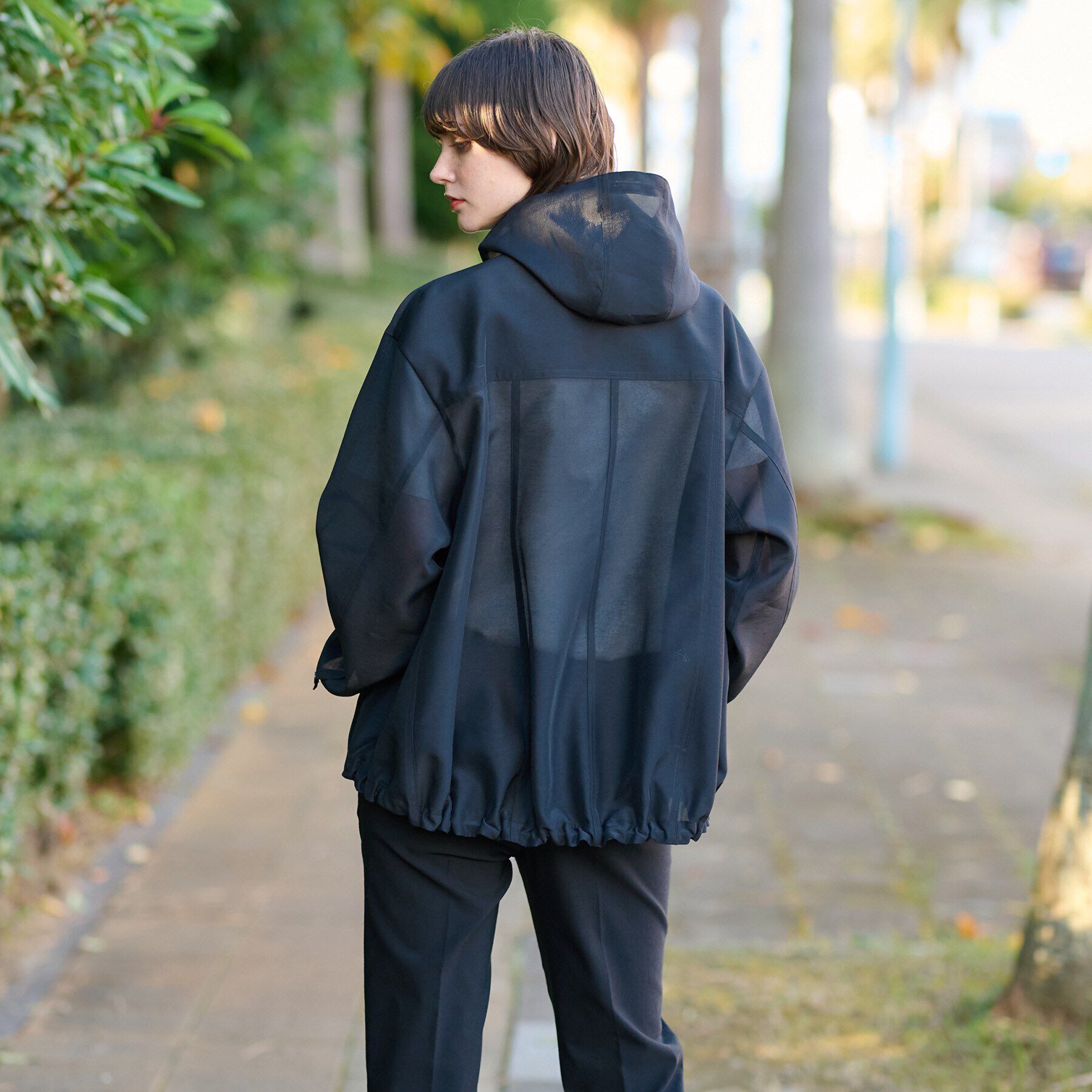 DRESSTERIOR「【洗える】シアーフーデッドパーカ」|ブルゾン・スタジャン|