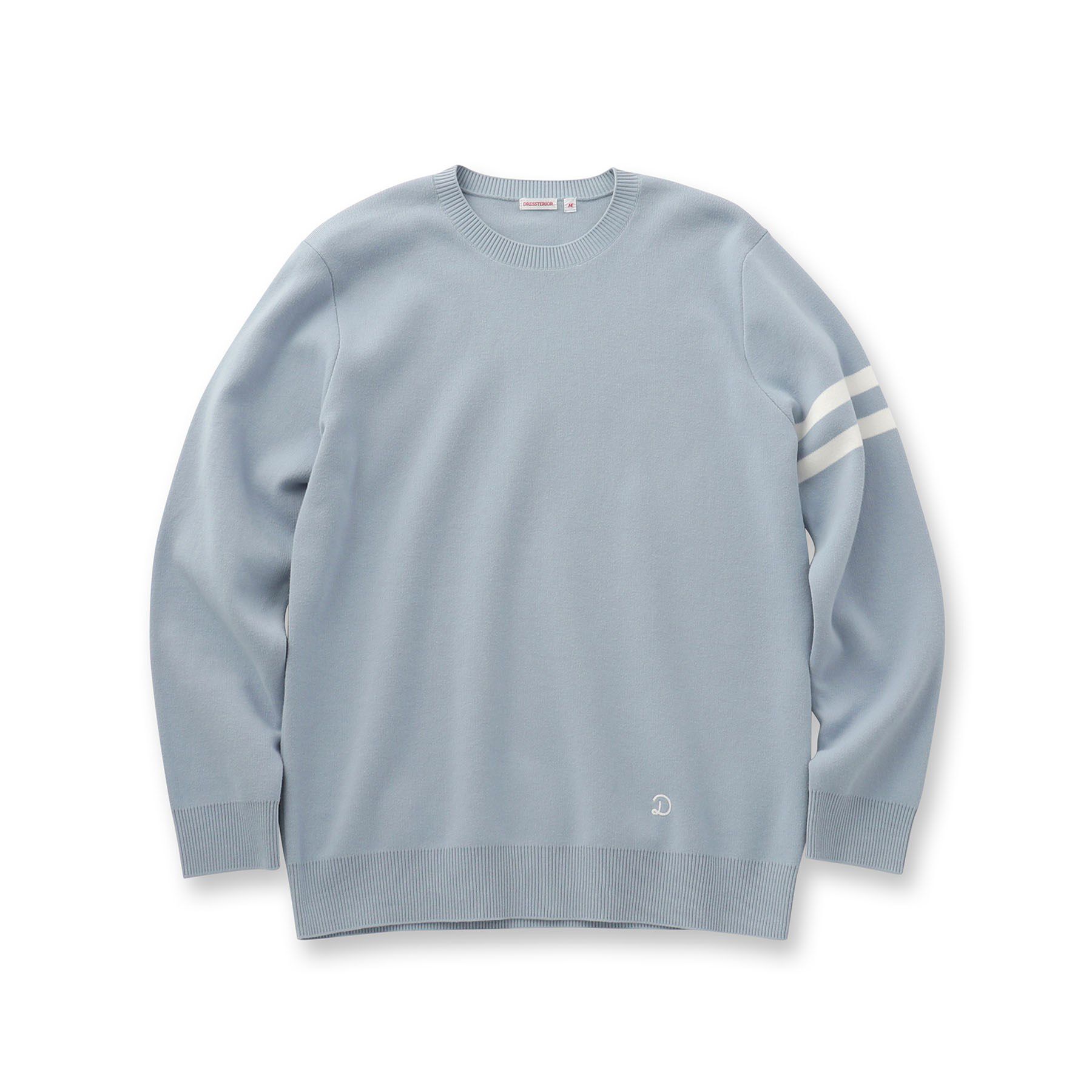 DRESSTERIOR「コットンスムース アームラインクルーネックニット」|ニット・セーター|