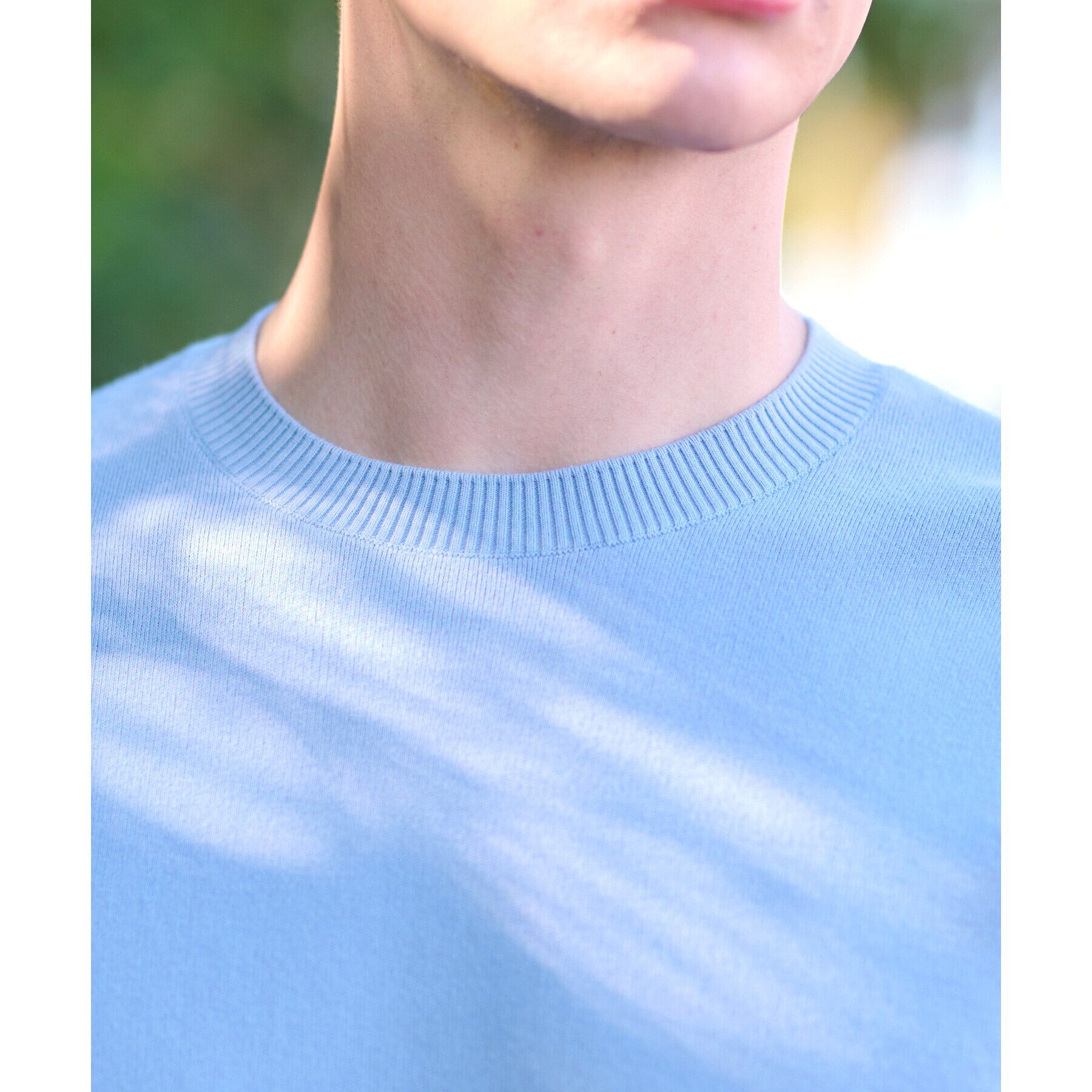 DRESSTERIOR「コットンスムース アームラインクルーネックニット」|ニット・セーター|