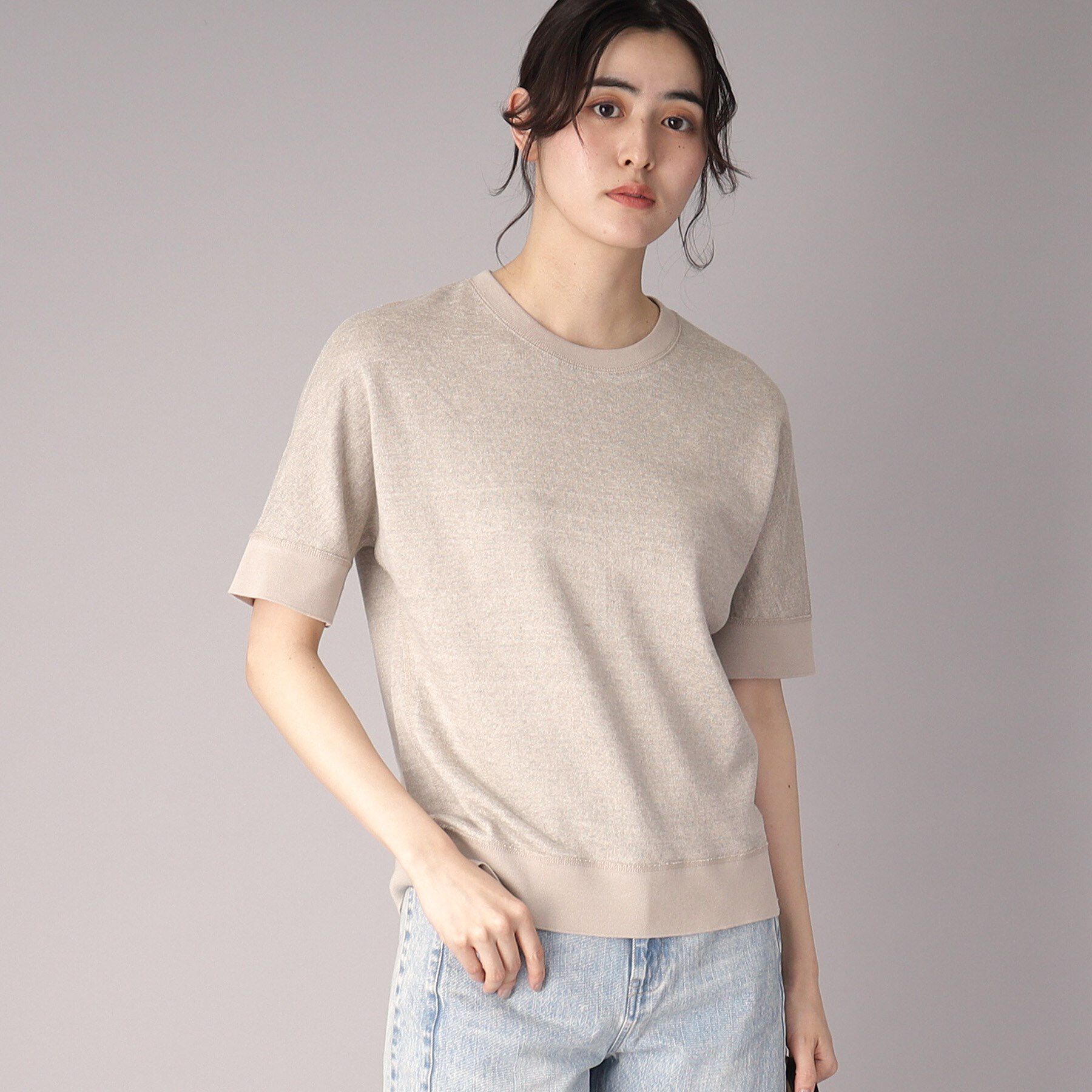 DRESSTERIOR「【毎年人気！／洗える】リネン裏毛ハーフスリーブプルオーバー」|Tシャツ・カットソー|