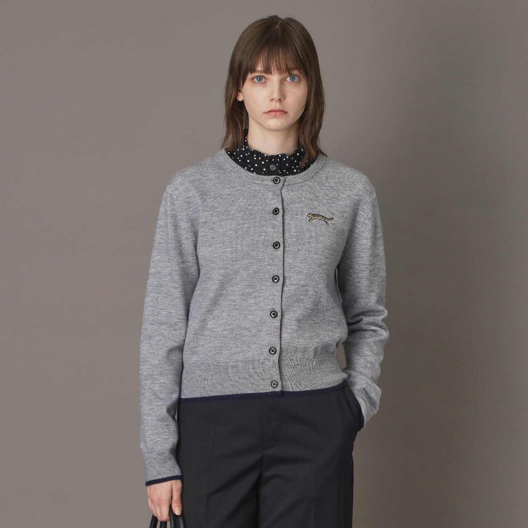 DRESSTERIOR「【CLASSY．12月号掲載】タイガーエンブロイダリークルーネックカーディガン」|カーディガン|
