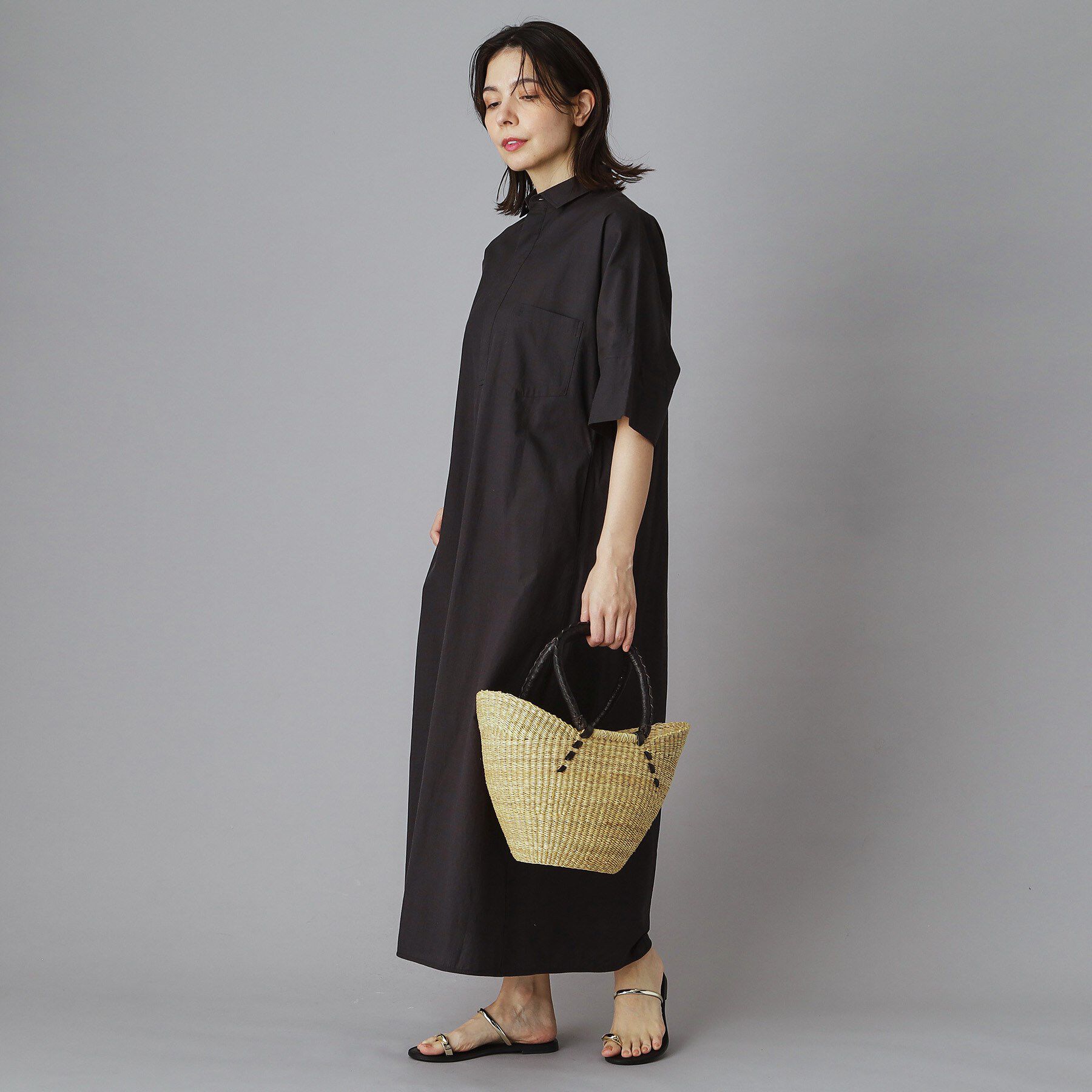 DRESSTERIOR「TICCA（ティッカ）テント半袖シャツワンピース」|ワンピース|