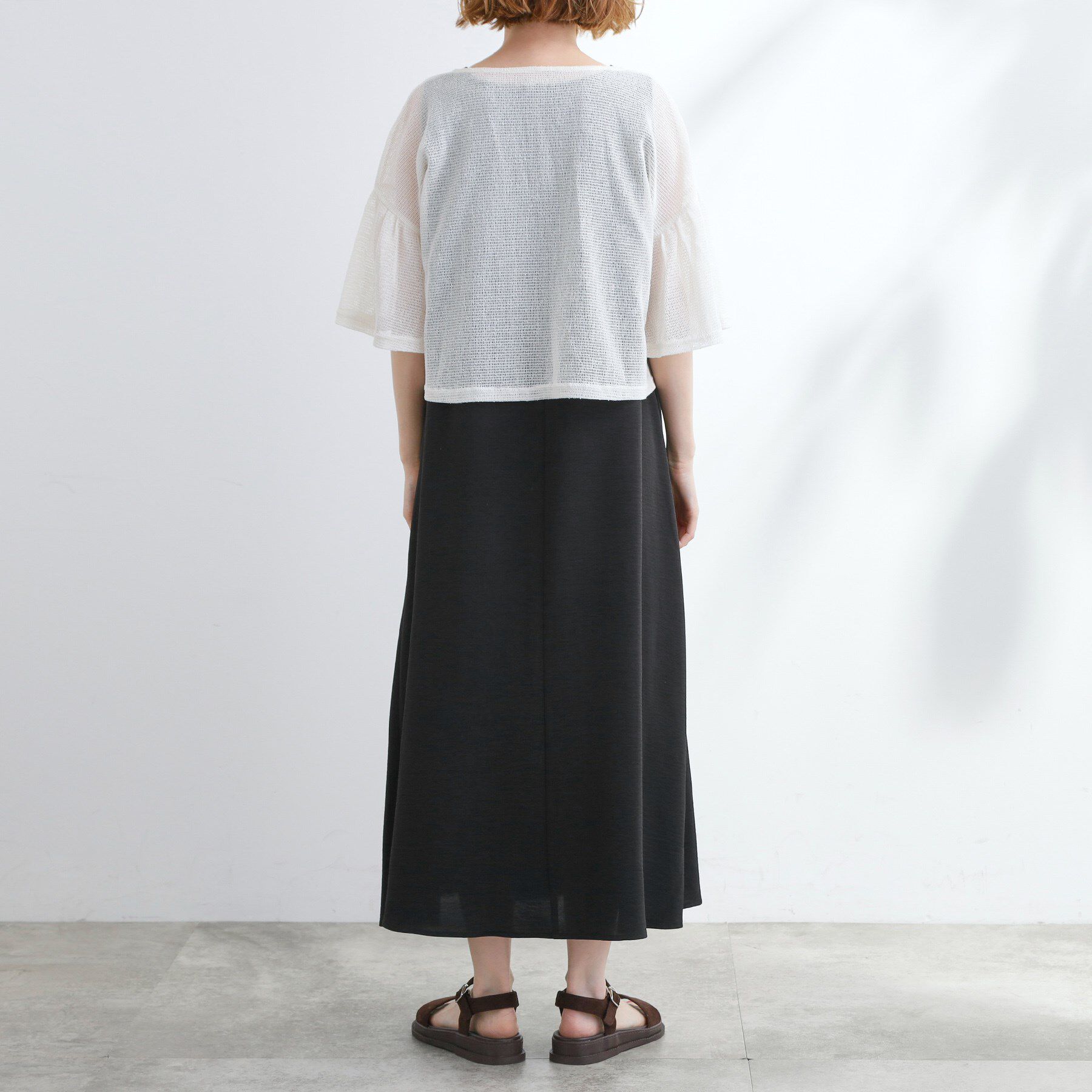 grove「着回し◎夏に嬉しいSET　メッシュブラウス&times;フレアワンピース」|ワンピース|