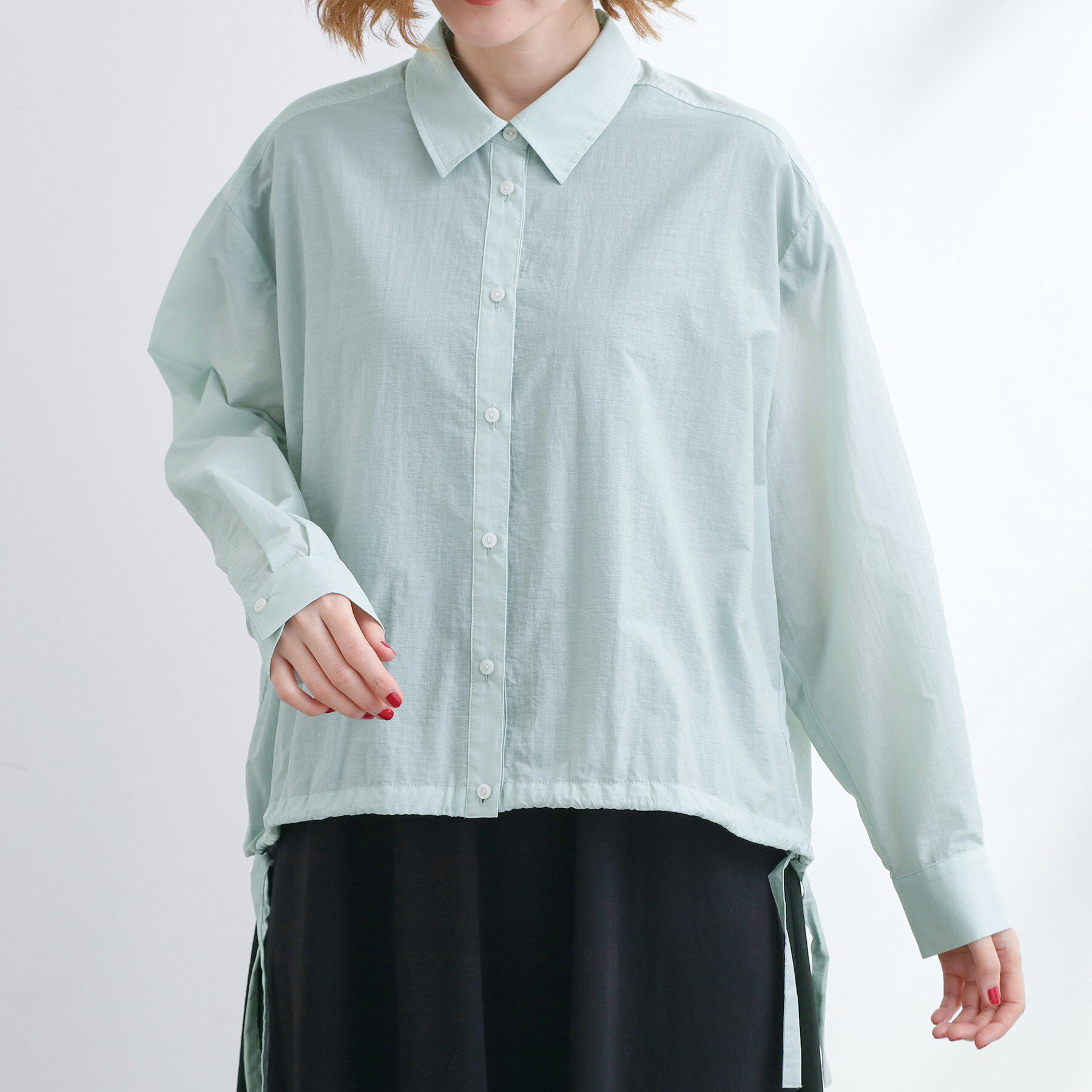 grove「【UVカット/洗える】クロップドシアーシャツ」|シャツ・ブラウス|