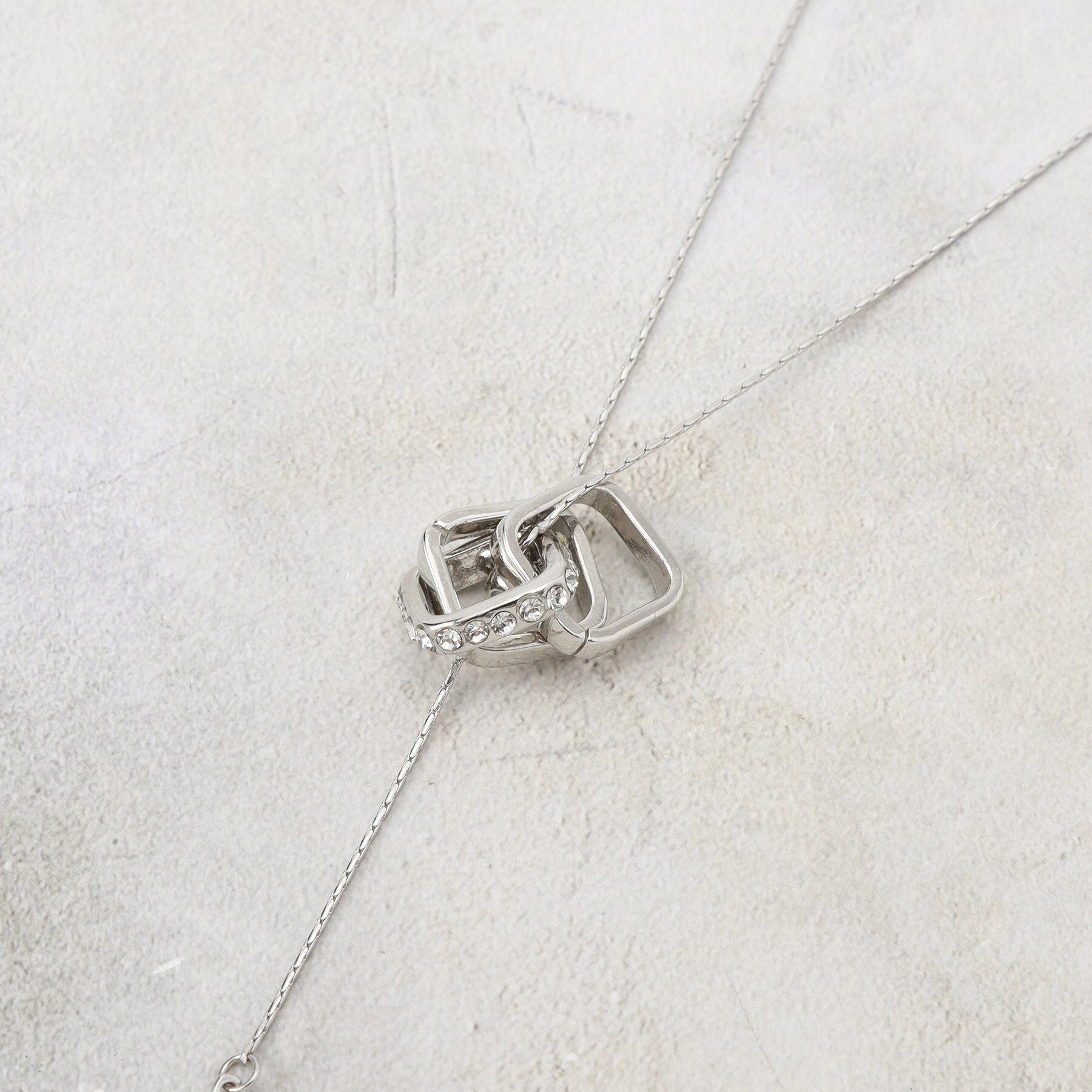 grove「スクエアビジューリングネックレス」|ネックレス|