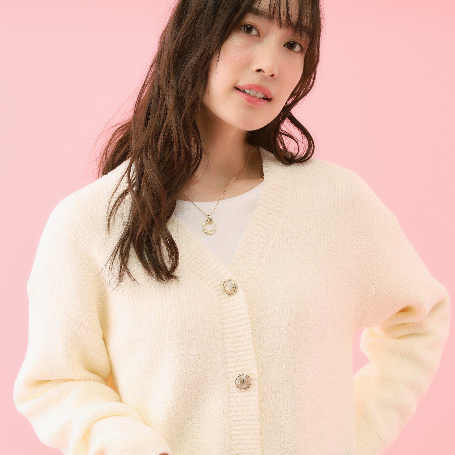 grove「【コラボITEM】Philly Chocolate ブークレカーディガン」|カーディガン|