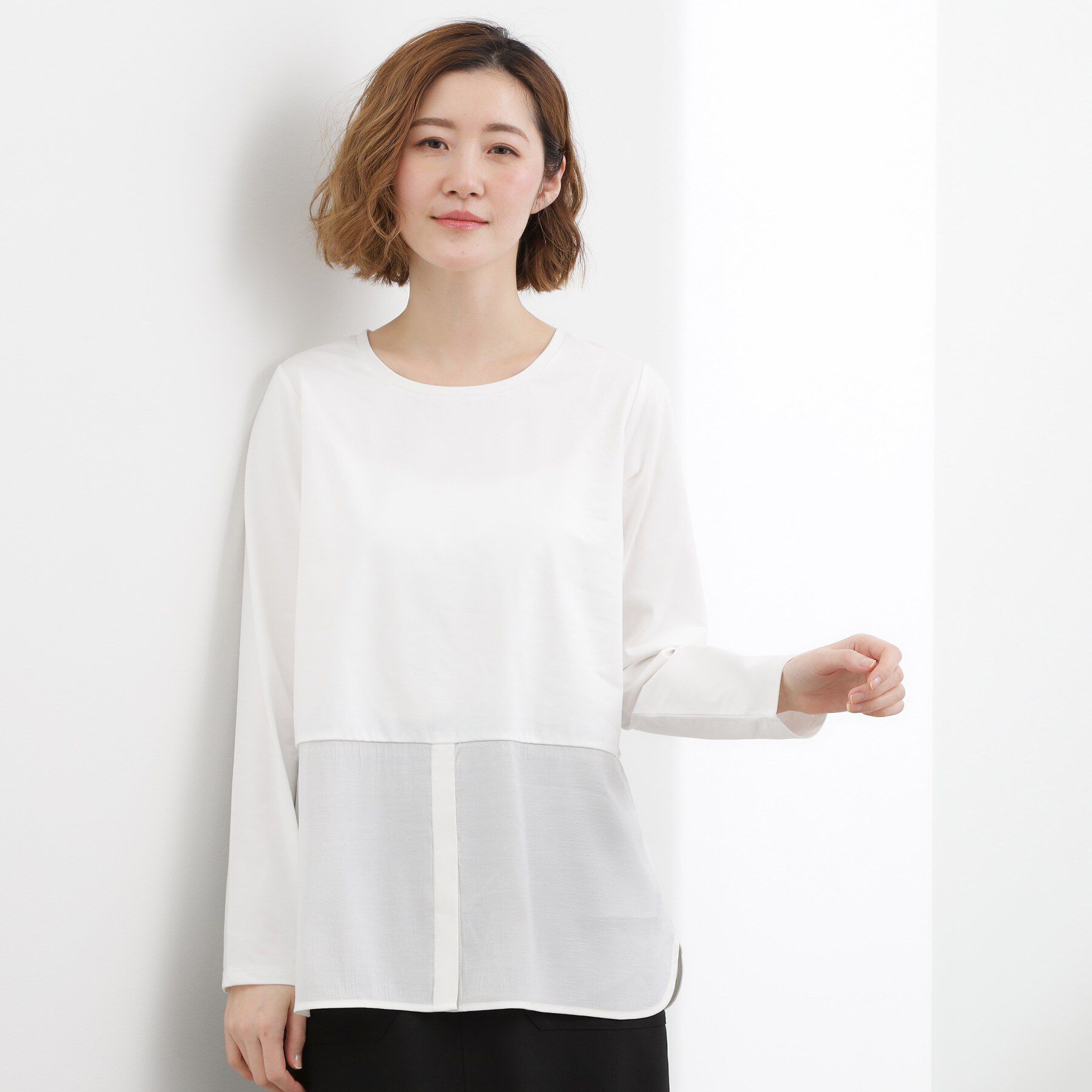 grove「裾アソートペプラムカットソー」|Tシャツ・カットソー|オフホワイト(003