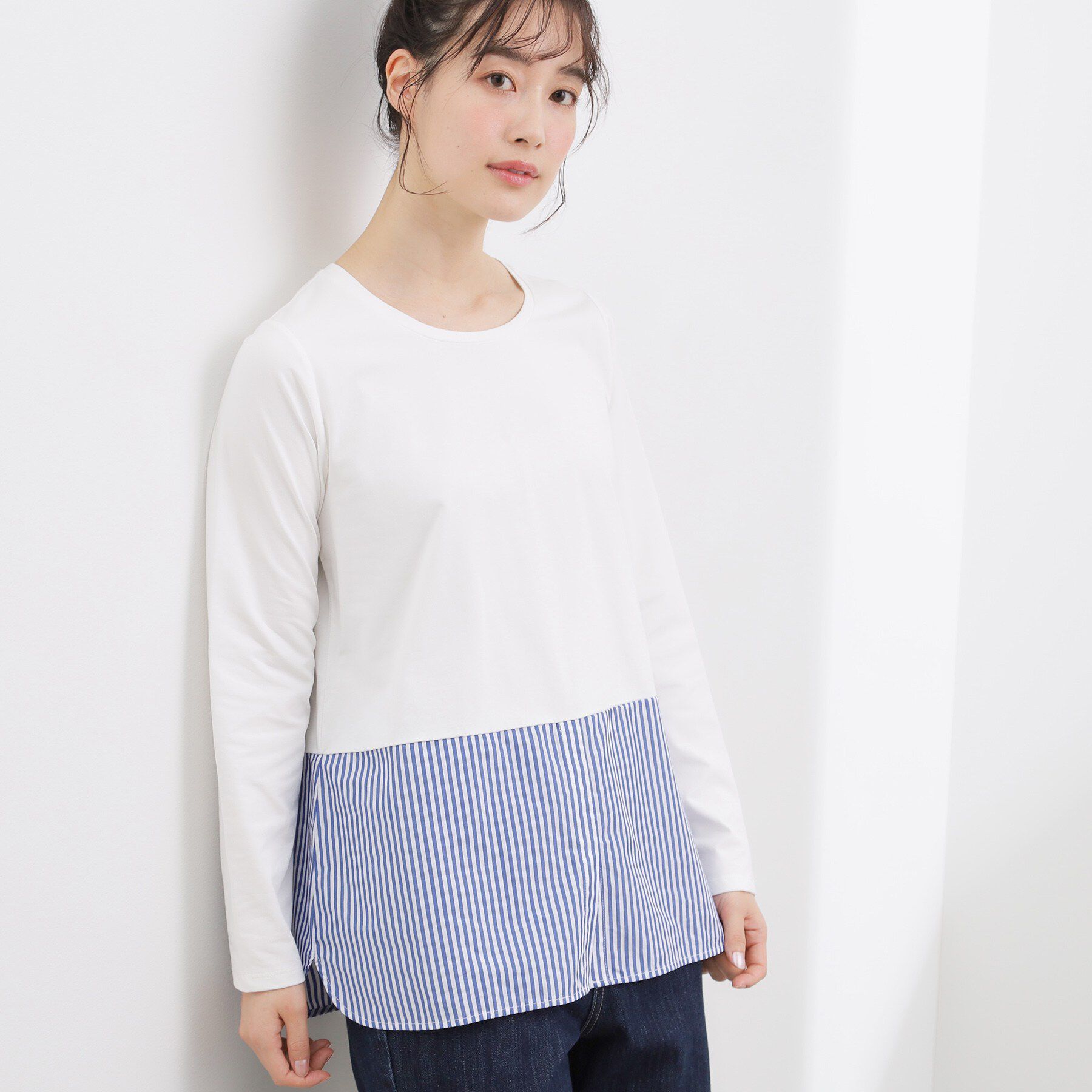 grove「裾アソートペプラムカットソー」|Tシャツ・カットソー|ブルー(393)