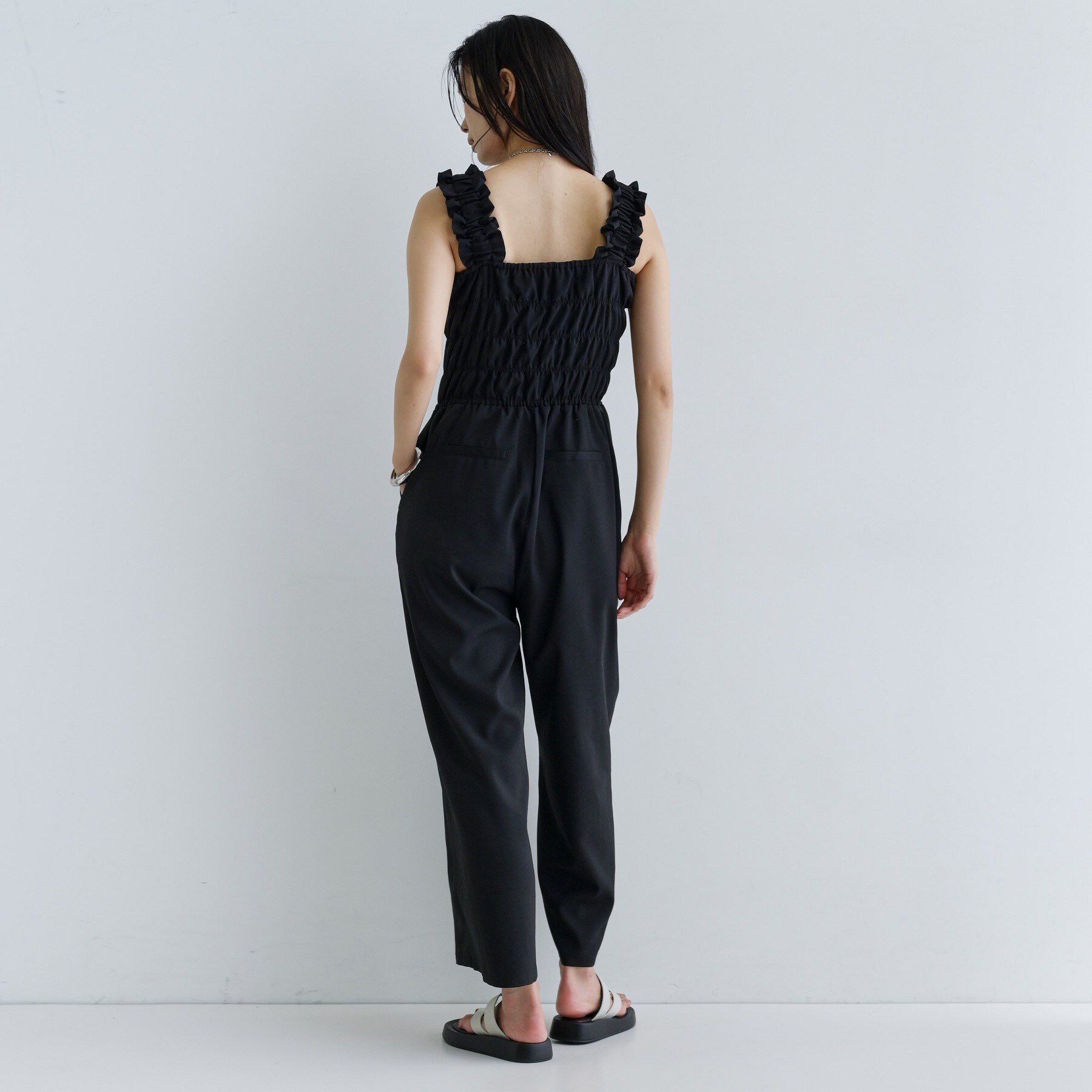 GALLEST「【一部店舗限定】ショルダーシャーリングサロペット」|オールインワン|