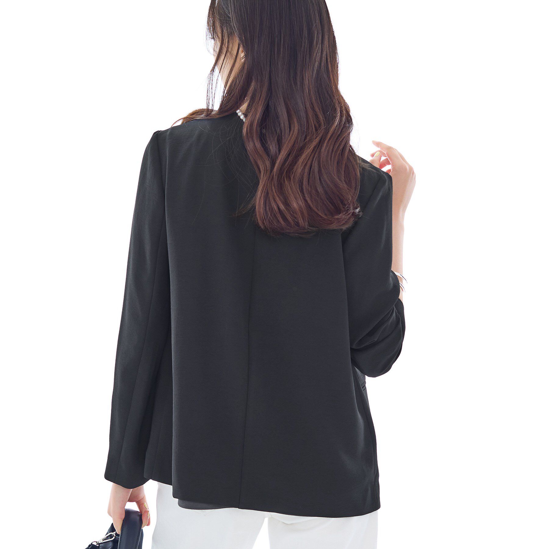 INDIVI「【洗える／UVケア】ノーカラー ナロージャケット」|スーツ|