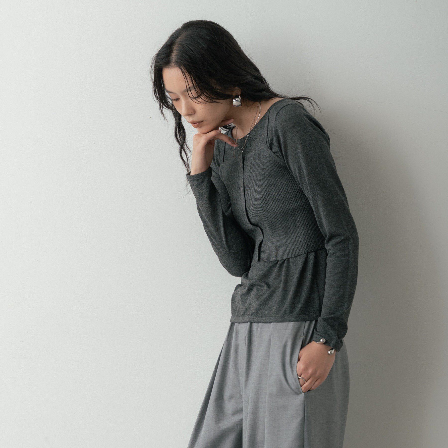 GALLEST「ビスチェレイヤードニット」|ニット・セーター|