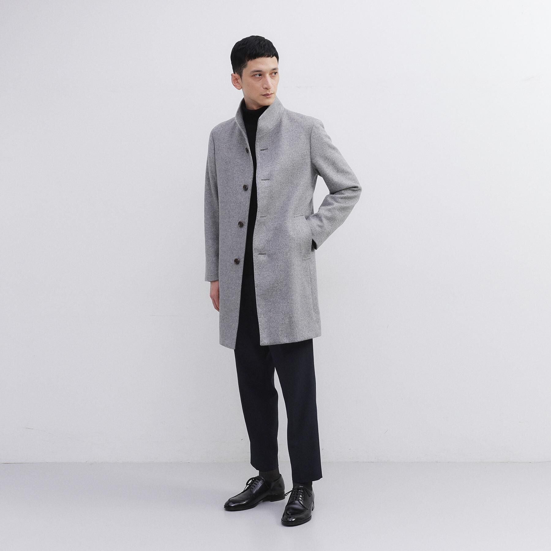 TAKEO KIKUCHI「【ウールカシミヤブレンド】ビーバー調 スタンドカラー コート」|その他|