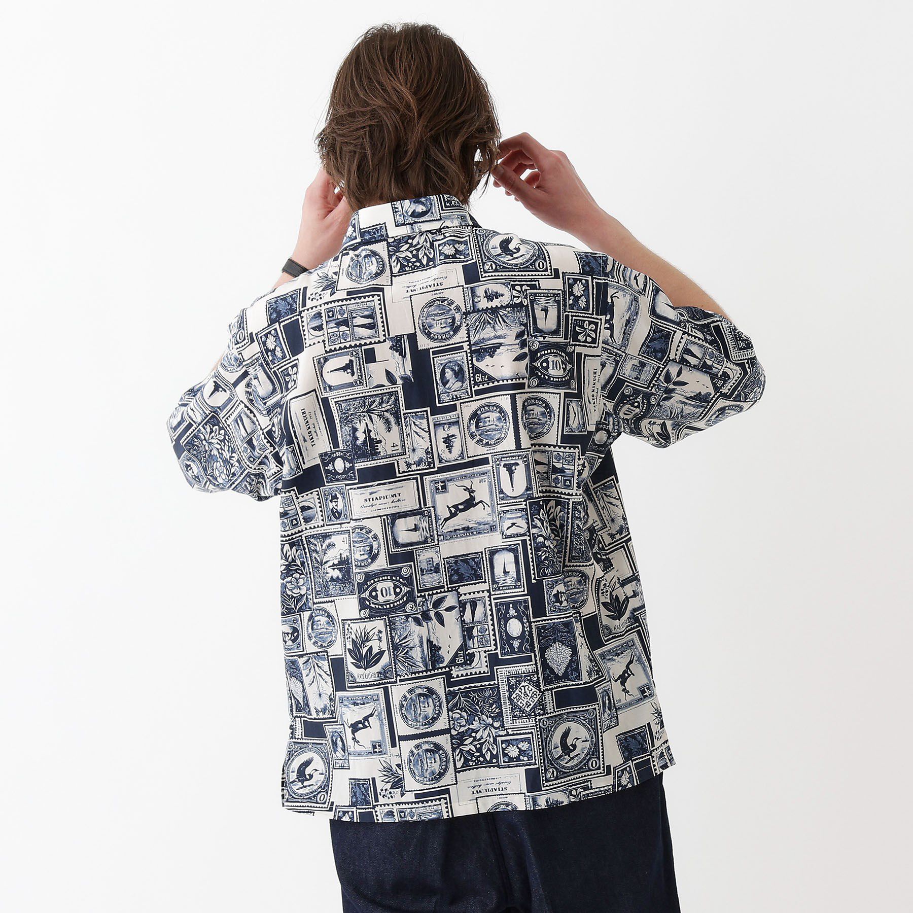 TAKEO KIKUCHI「【THE FLAGSHIP】アーカイブ切手柄半袖シャツ」|シャツ・ブラウス|