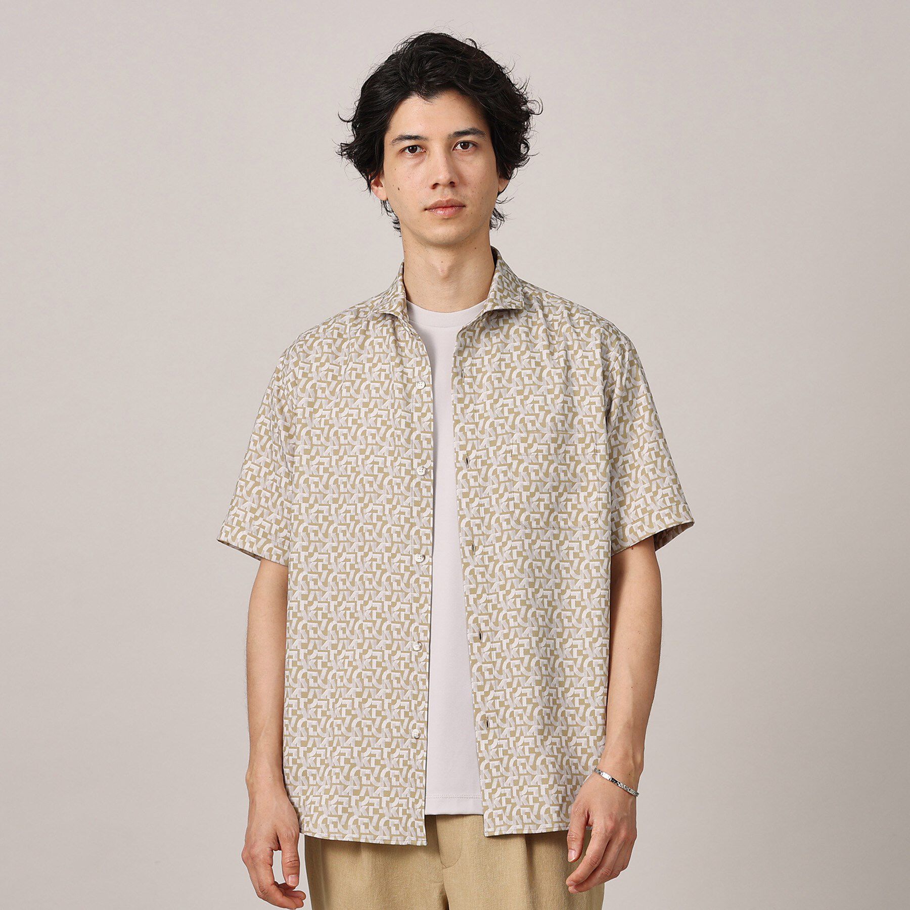 TAKEO KIKUCHI「マイクロパズル柄 半袖シャツ」|シャツ・ブラウス|