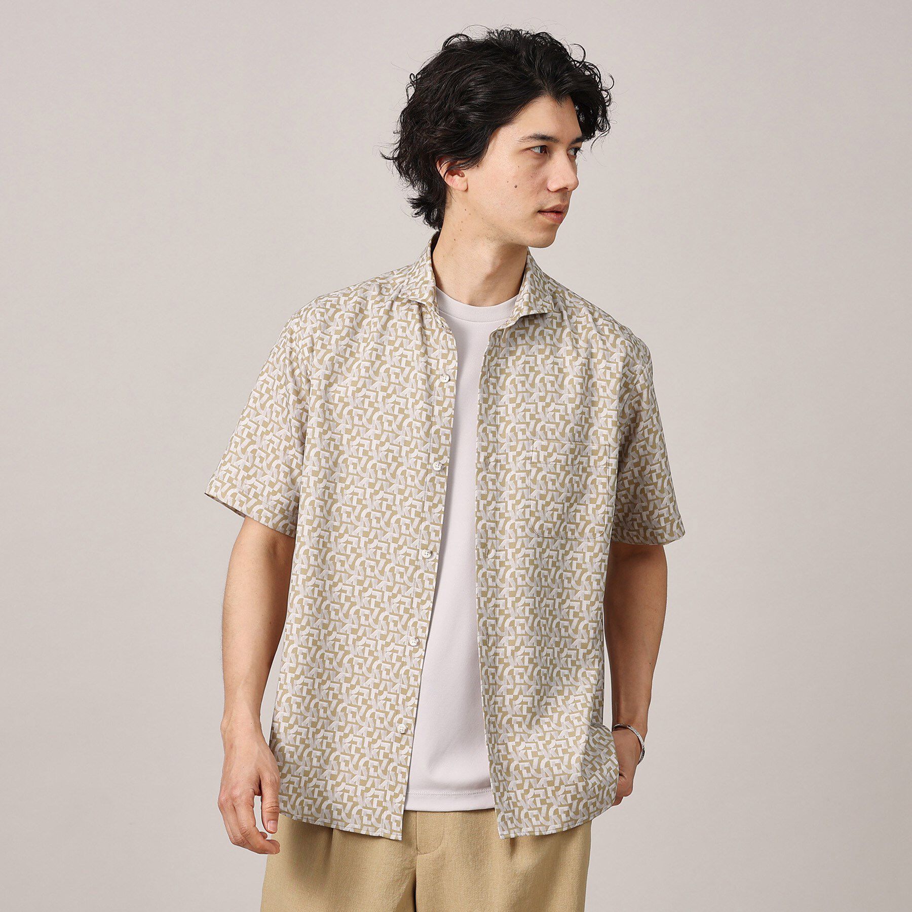 TAKEO KIKUCHI「マイクロパズル柄 半袖シャツ」|シャツ・ブラウス|