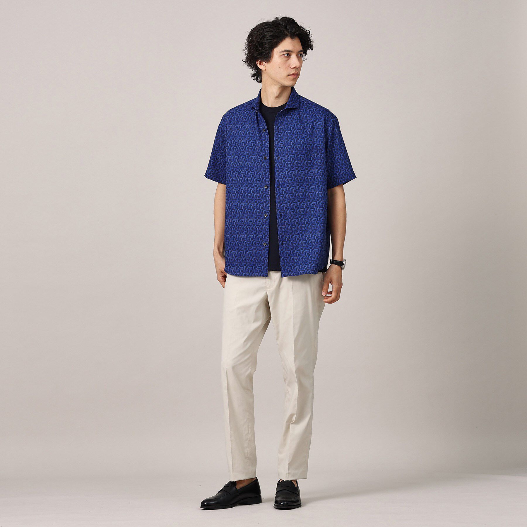 TAKEO KIKUCHI「マイクロパズル柄 半袖シャツ」|シャツ・ブラウス|