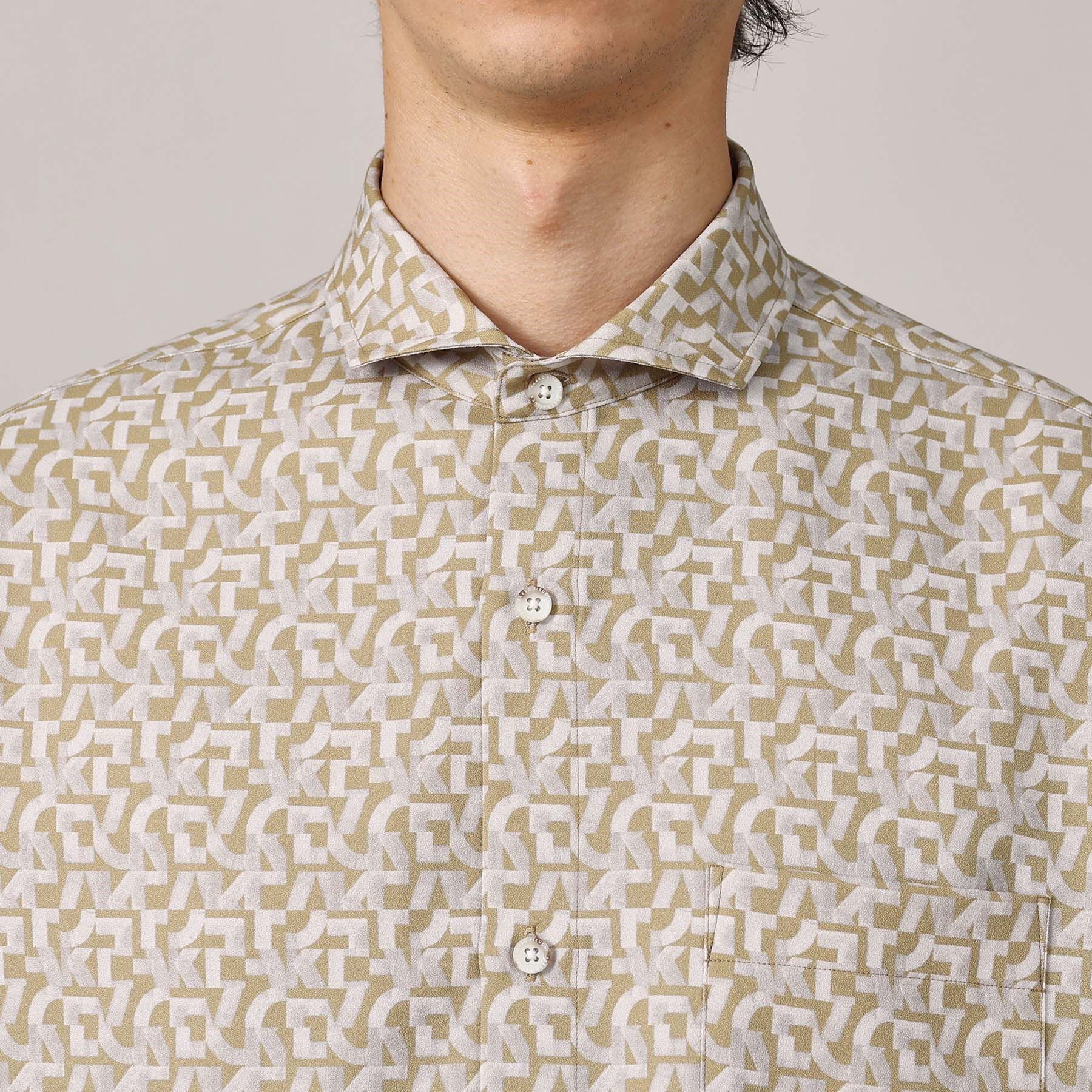 TAKEO KIKUCHI「マイクロパズル柄 半袖シャツ」|シャツ・ブラウス|