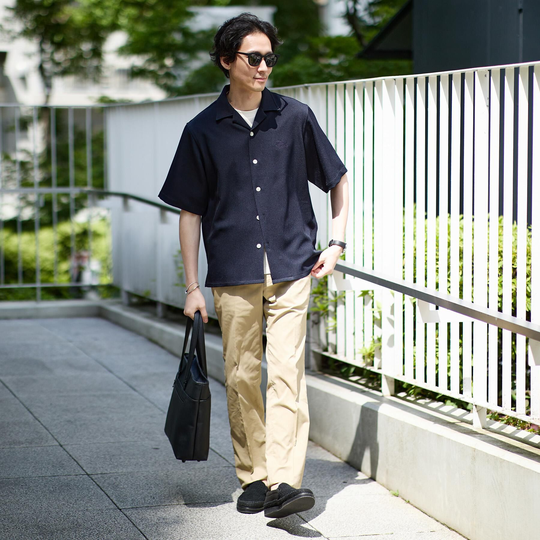 TAKEO KIKUCHI「【LIMITED】ハンドライティングロゴ 1ポイントジャージ半袖シャツ」|シャツ・ブラウス|