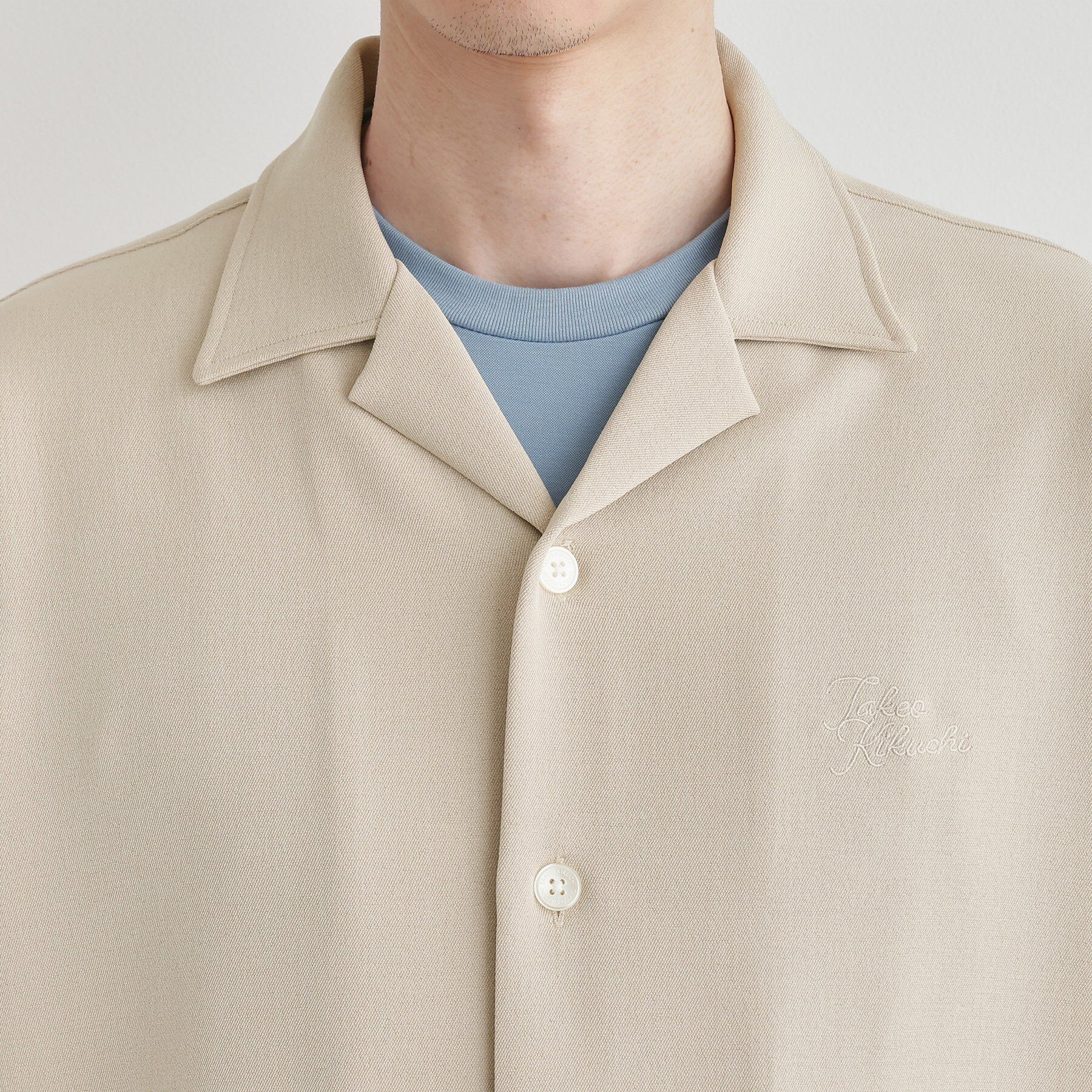 TAKEO KIKUCHI「【LIMITED】ハンドライティングロゴ 1ポイントジャージ半袖シャツ」|シャツ・ブラウス|