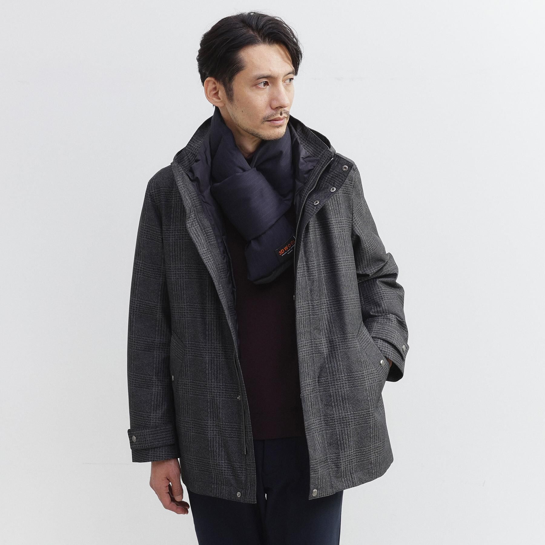 TAKEO KIKUCHI「インポートファブリック ダウンマフラー」|ストール|