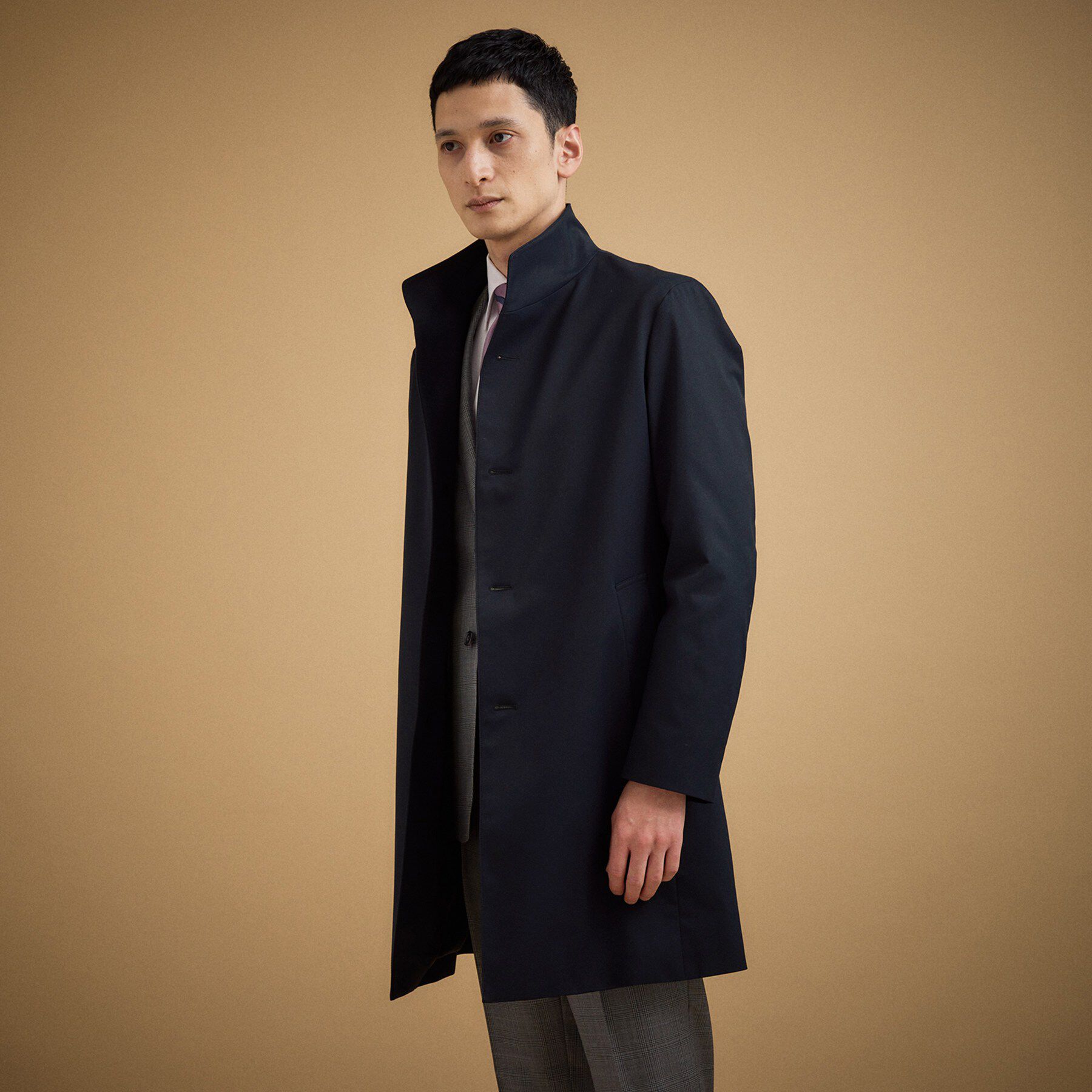 TAKEO KIKUCHI「撥水ツイル スタンドカラー コート」|その他|