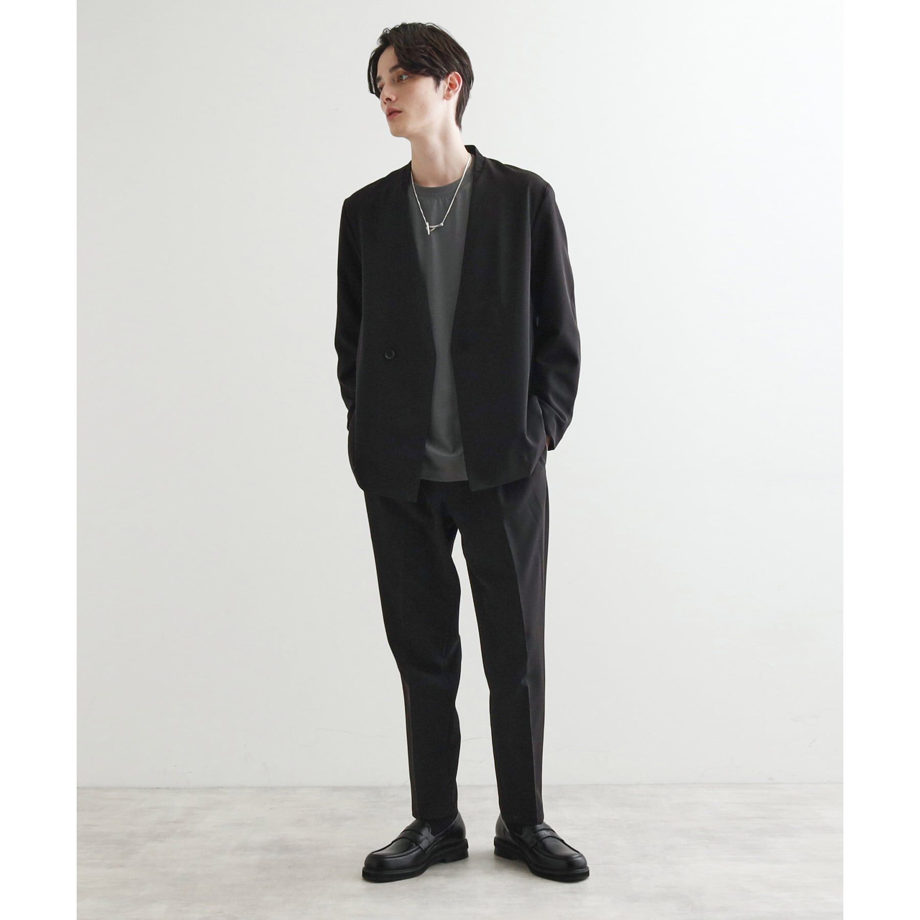 tk.TAKEO KIKUCHI「360度ストレッチノーカラージャケット（セットアップ対応）」|ノーカラージャケット|