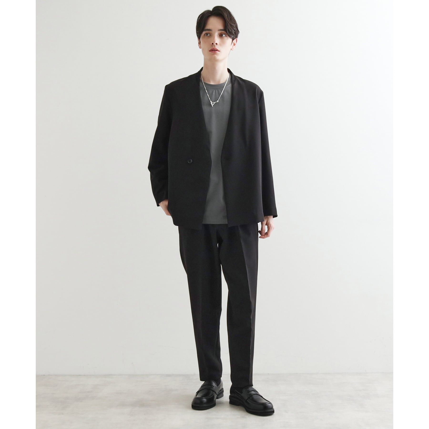 tk.TAKEO KIKUCHI「360度ストレッチノーカラージャケット（セットアップ対応）」|ノーカラージャケット|