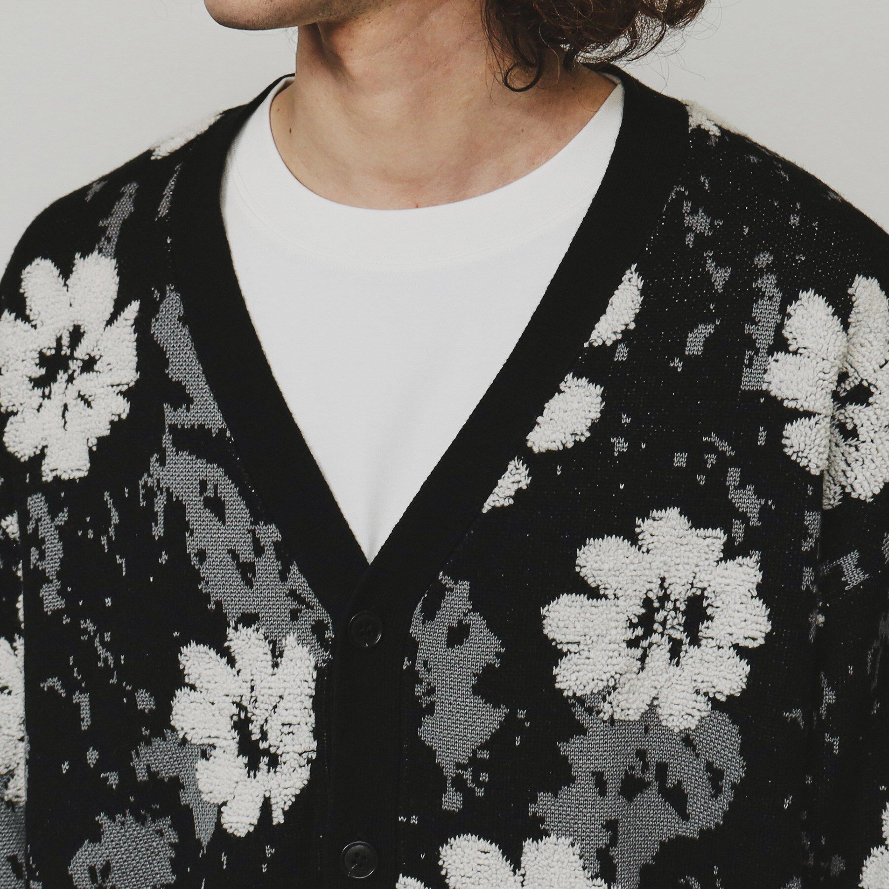 tk.TAKEO KIKUCHI「フラワージャカードカーディガン」|カーディガン|