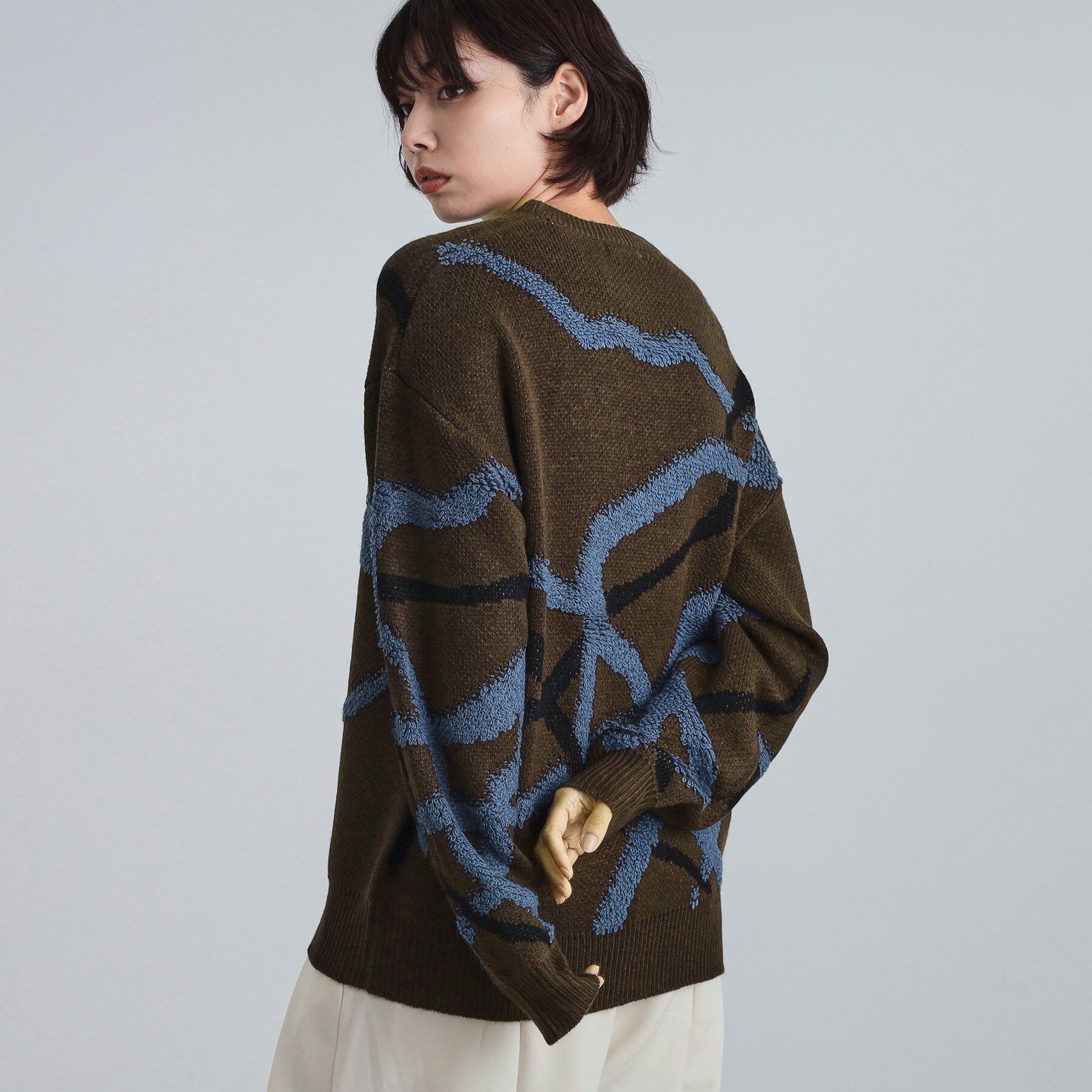 tk.TAKEO KIKUCHI「サガララインアートニットプルオーバー」|ニット・セーター|
