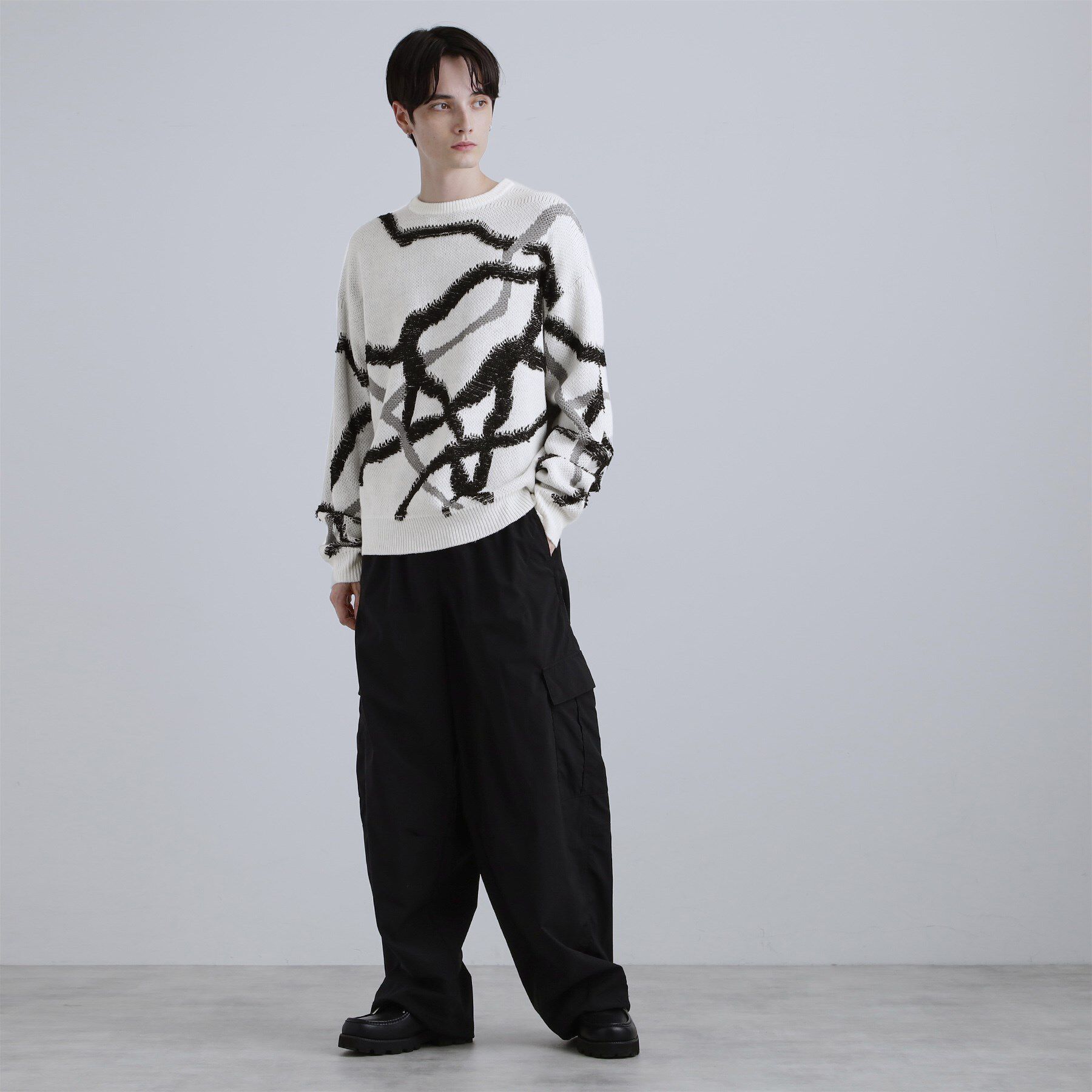 tk.TAKEO KIKUCHI「サガララインアートニットプルオーバー」|ニット・セーター|