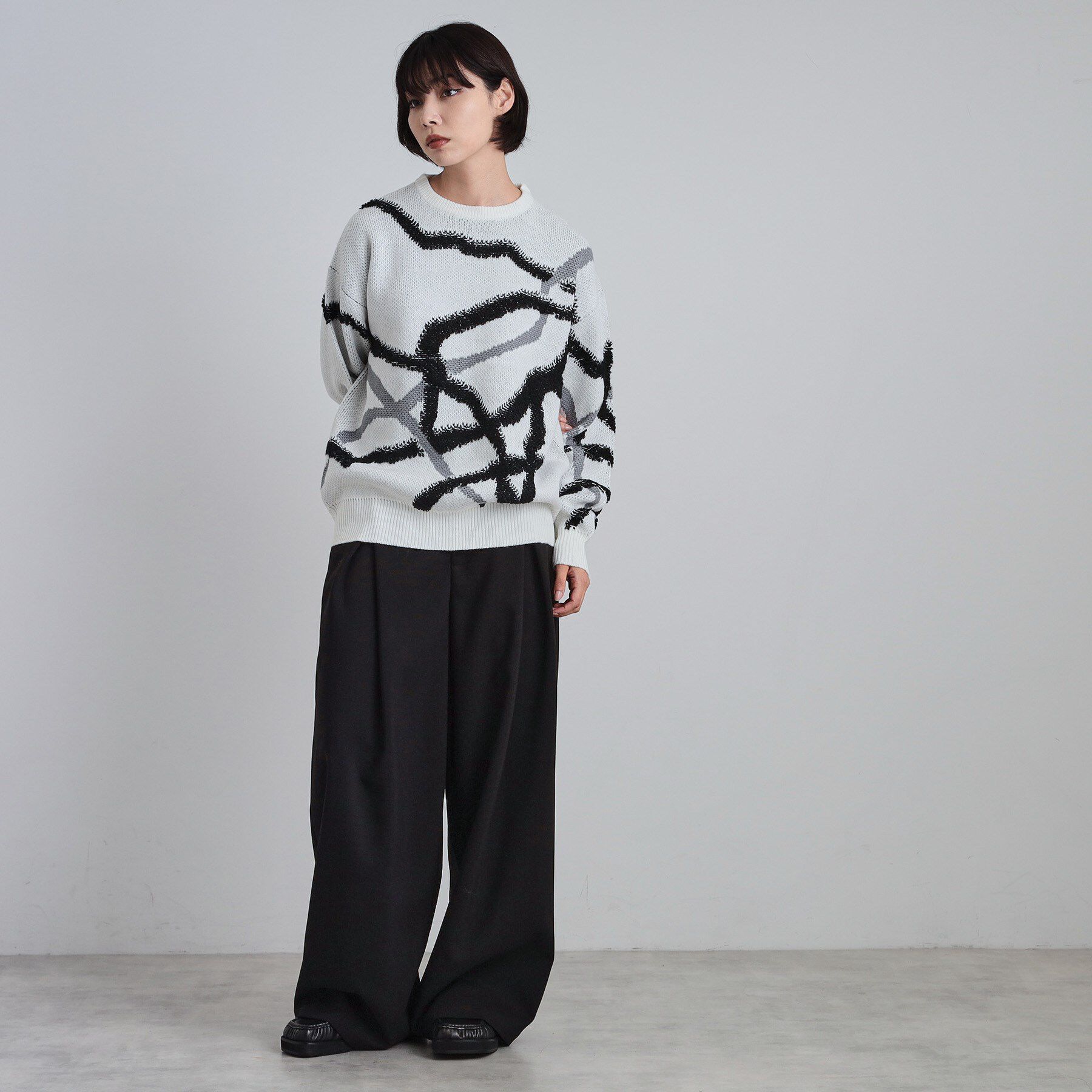 tk.TAKEO KIKUCHI「サガララインアートニットプルオーバー」|ニット・セーター|