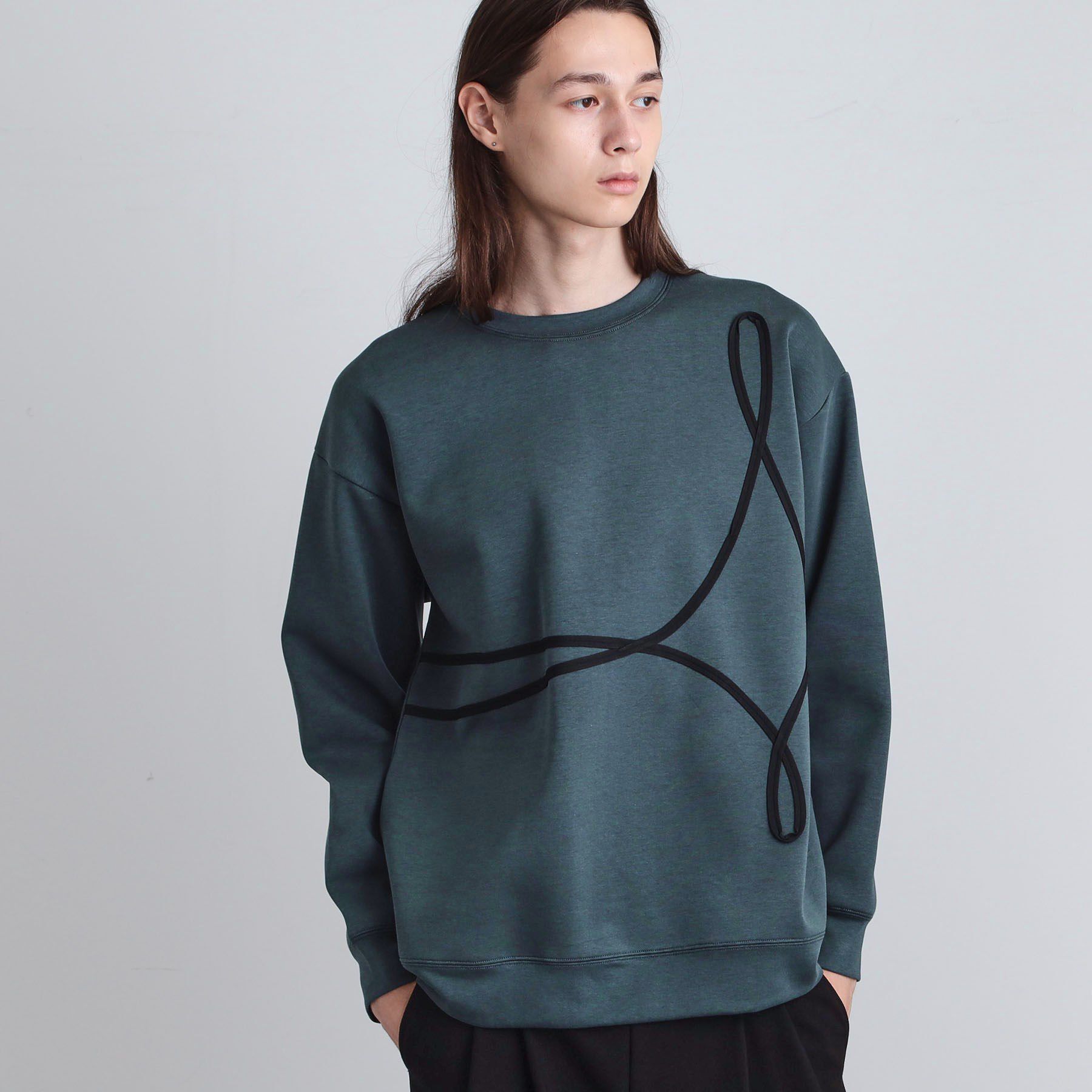 tk.TAKEO KIKUCHI「テープブライトスウェット」|パーカー|グリーン(024)