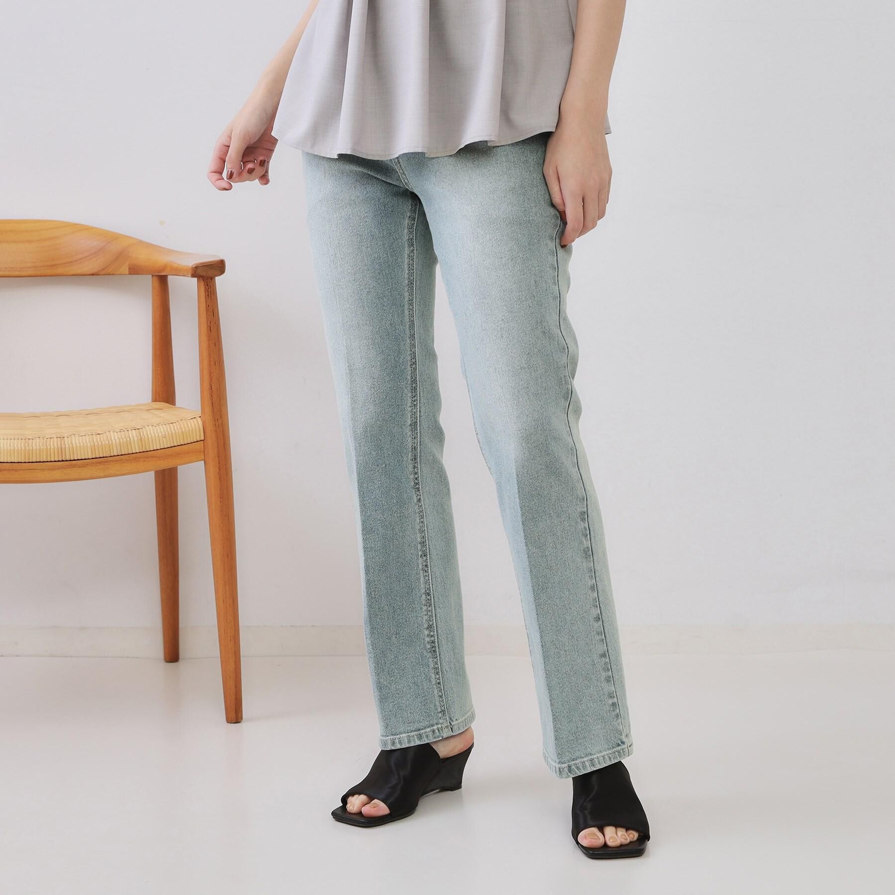 OPAQUE.CLIP「《SS-LLサイズ》ストレッチセミフレアデニム【洗濯機洗い可】」|デニム|