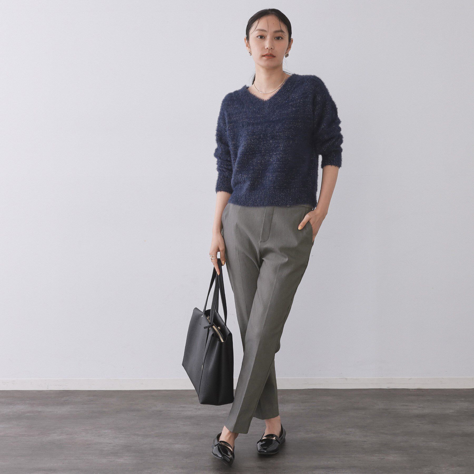 OPAQUE.CLIP「裏起毛ハイストレッチイージーテーパードパンツ【洗濯機OK】」|その他|