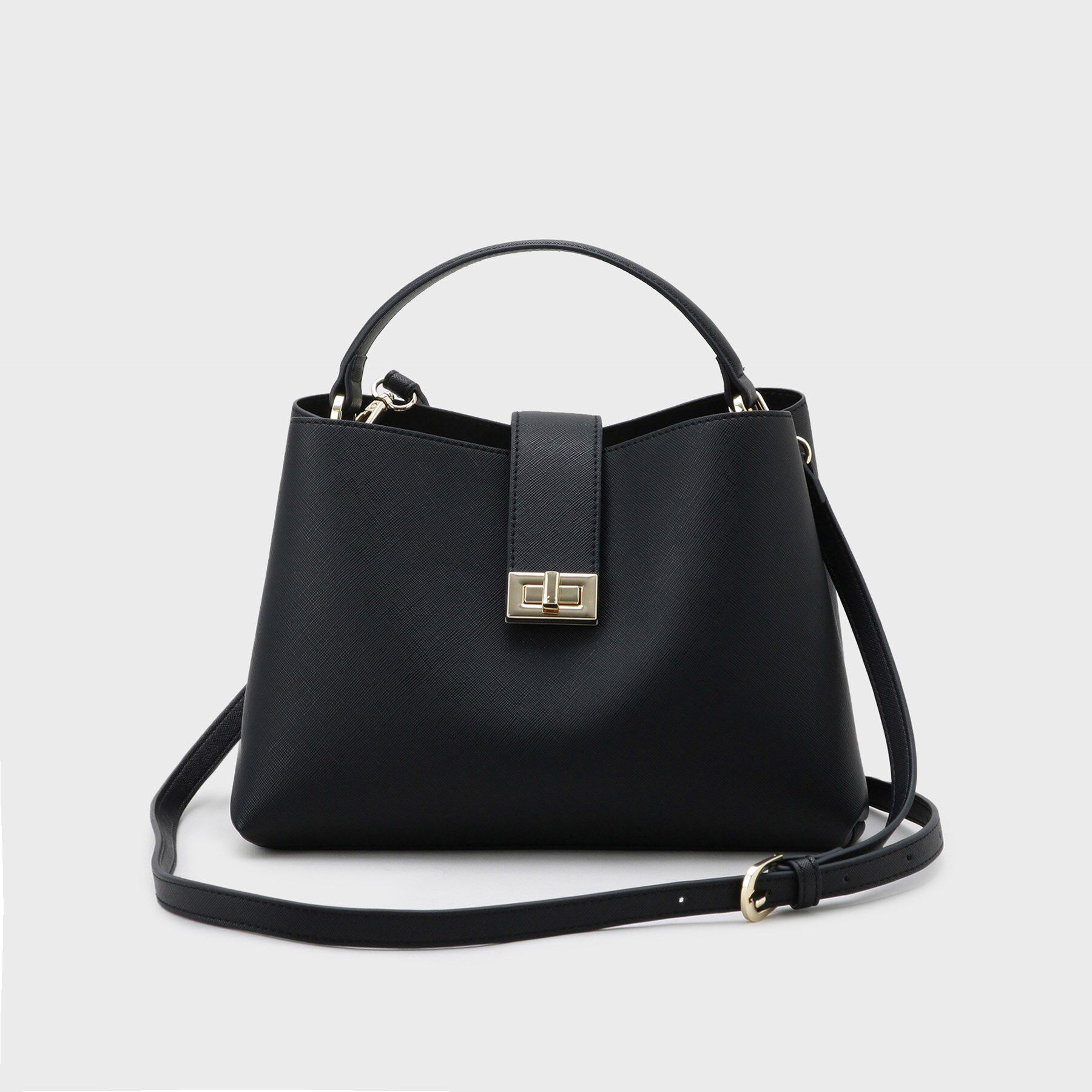 OPAQUE.CLIP「【2WAY】サフィアーノ調ミドルワンハンドルバッグ」|ハンドバッグ|