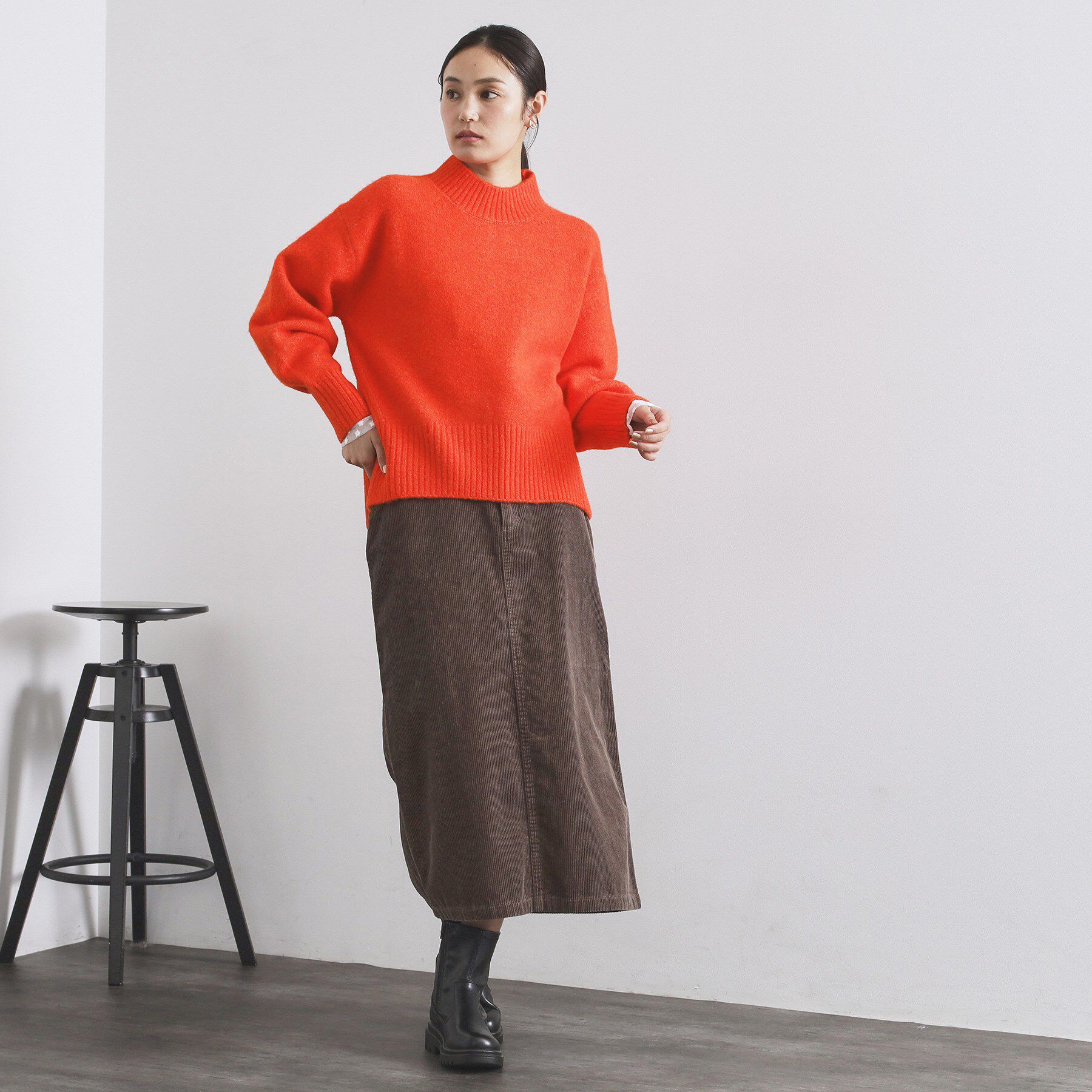 OPAQUE.CLIP「ふわふわハイネックニット【洗濯機OK】」|ニット・セーター|