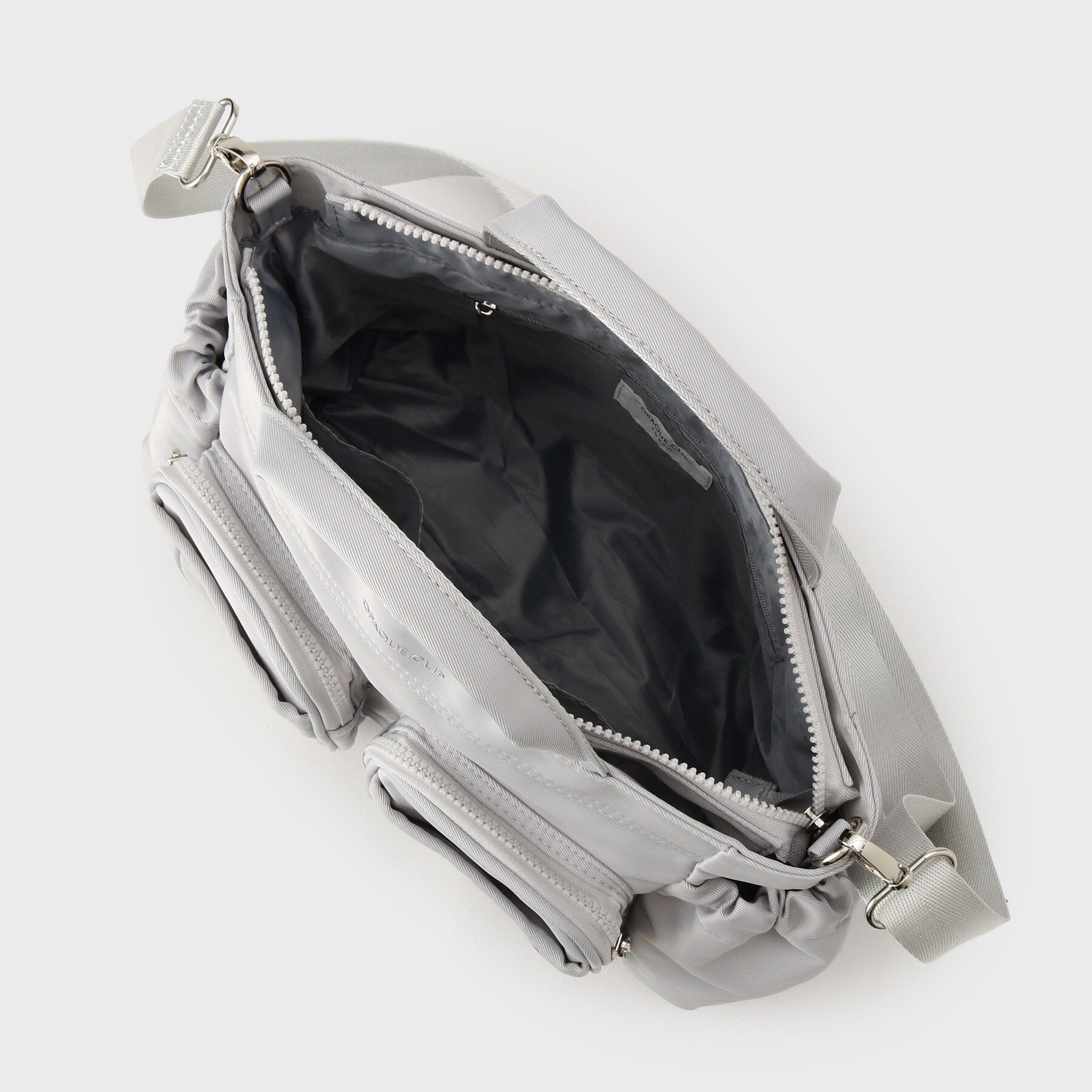 OPAQUE.CLIP「フロントWポケット3層デザインミドルトートバッグ【2WAY／マルチポケット】」|トートバッグ|