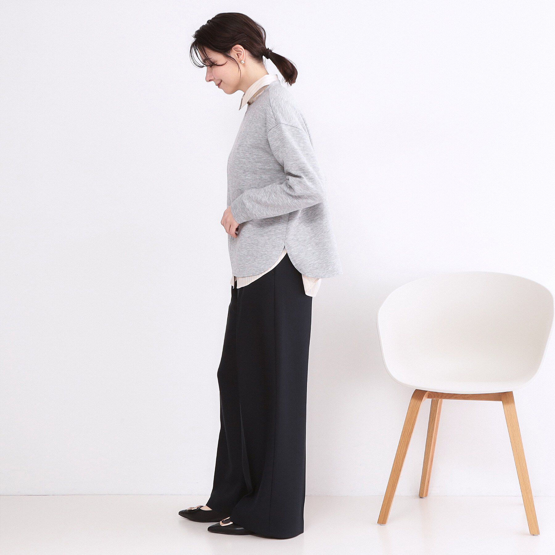 OPAQUE.CLIP「リラクシーボリュームスリーブトップス【洗濯機OK】」|Tシャツ・カットソー|