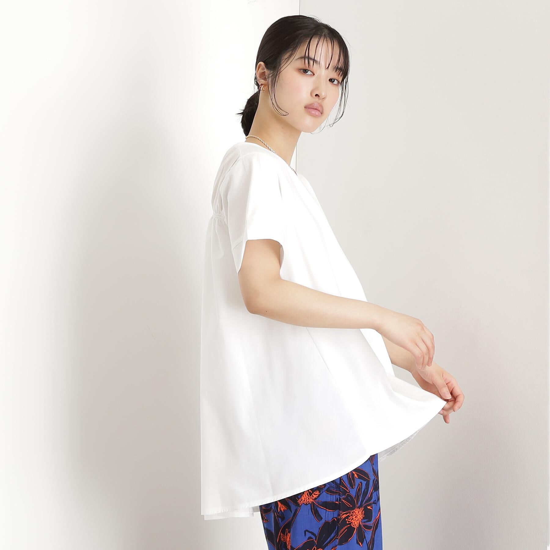 THE SHOP TK「切替バックギャザーチュニック【洗濯機OK/接触冷感/UV】」|チュニック|