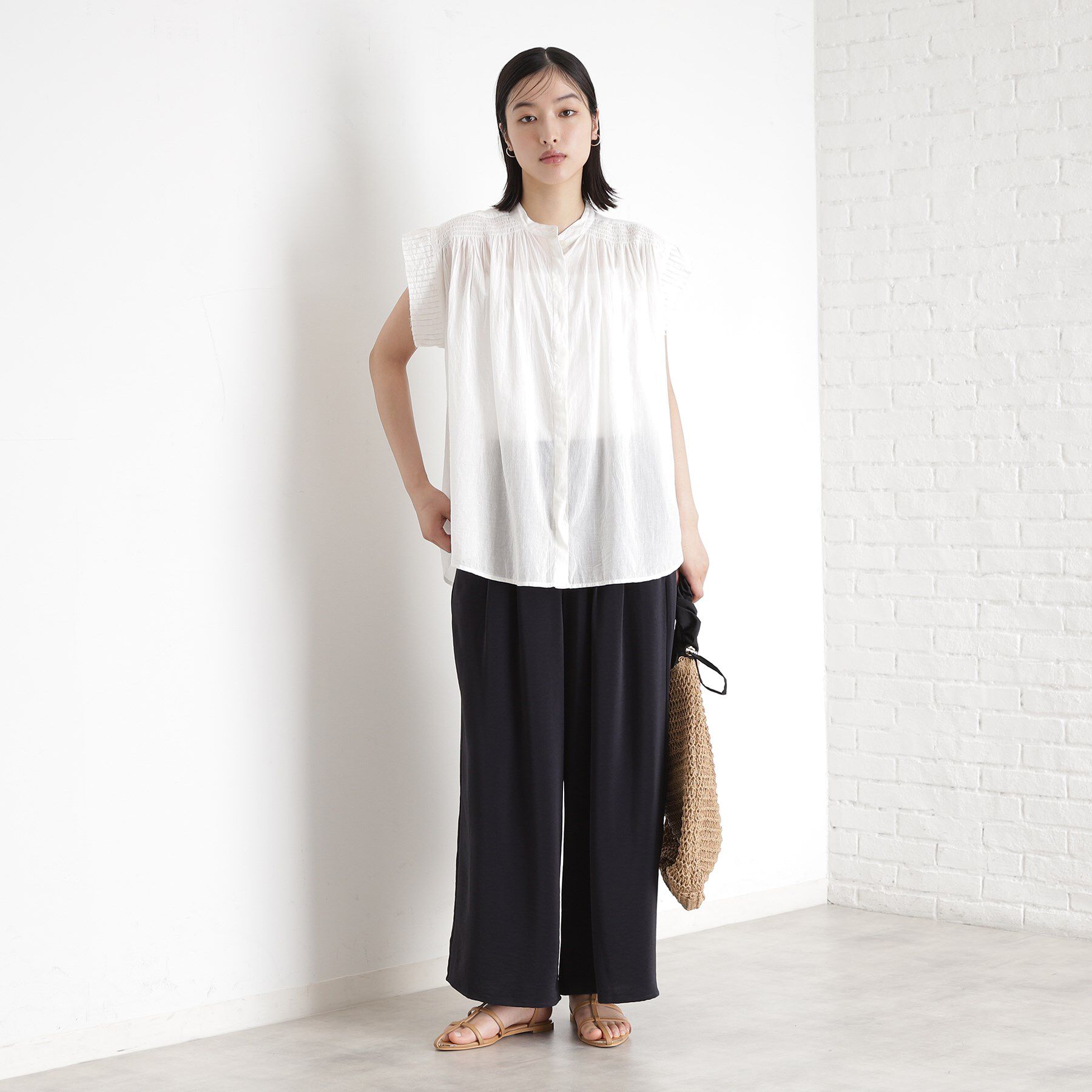 THE SHOP TK「タックワイドパンツ【UV/洗濯機OK/セットUP可】」|その他|