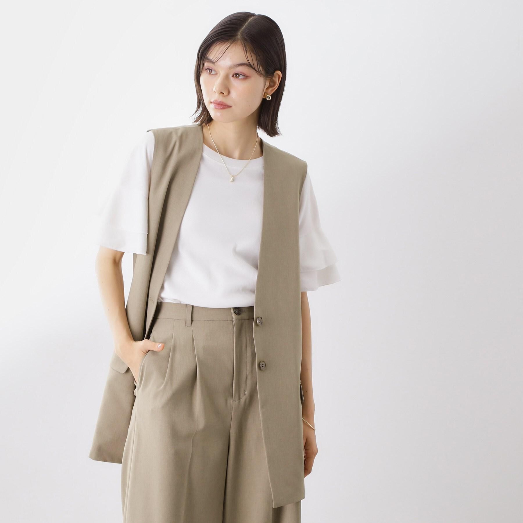 THE SHOP TK「ノーカラージレ【セットアップ可/洗濯機OK】」|ベスト・ジレ|