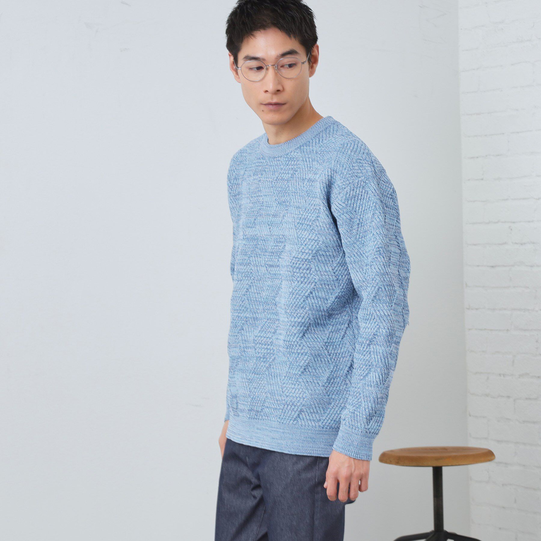 THE SHOP TK「【頑張りすぎないオシャレ】ミックスヤーンニット　洗濯機OK／軽量」|ニット・セーター|