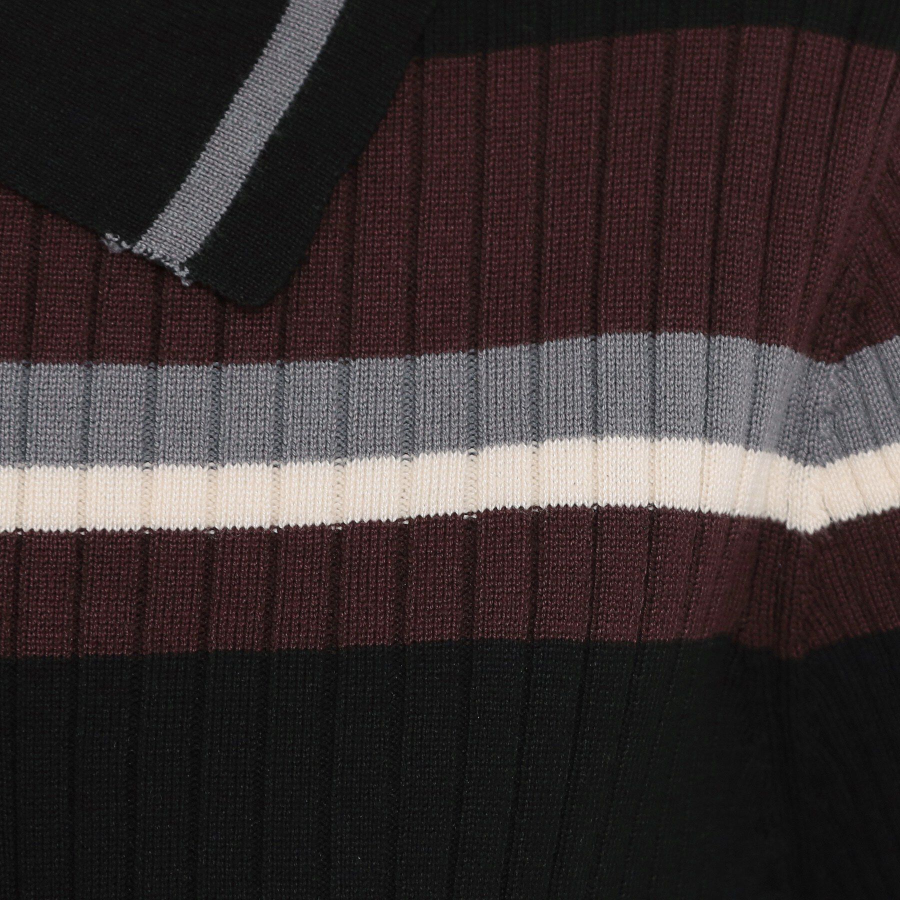 THE SHOP TK「衿付マルチボーダーニット」|ニット・セーター|