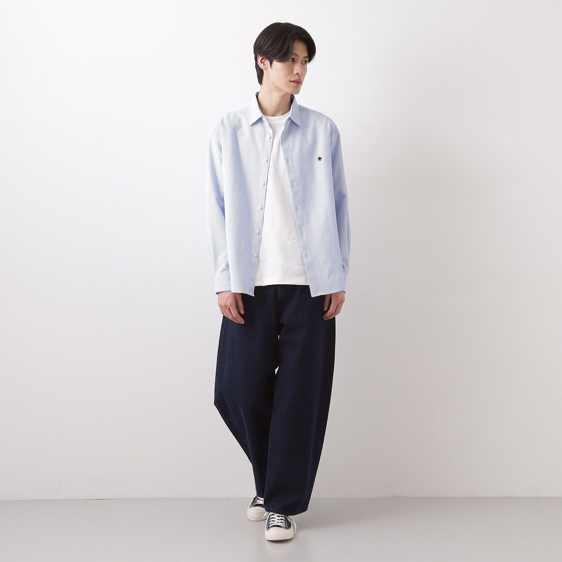 THE SHOP TK「【POLO BCS 別注】 アソート長袖シャツ ストライプ／グレー／デニム」|シャツ・ブラウス|