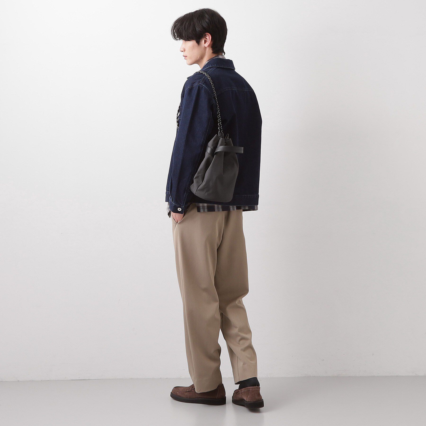 THE SHOP TK「ツイル2WAY 巾着バッグ」|ショルダー・メッセンジャー|