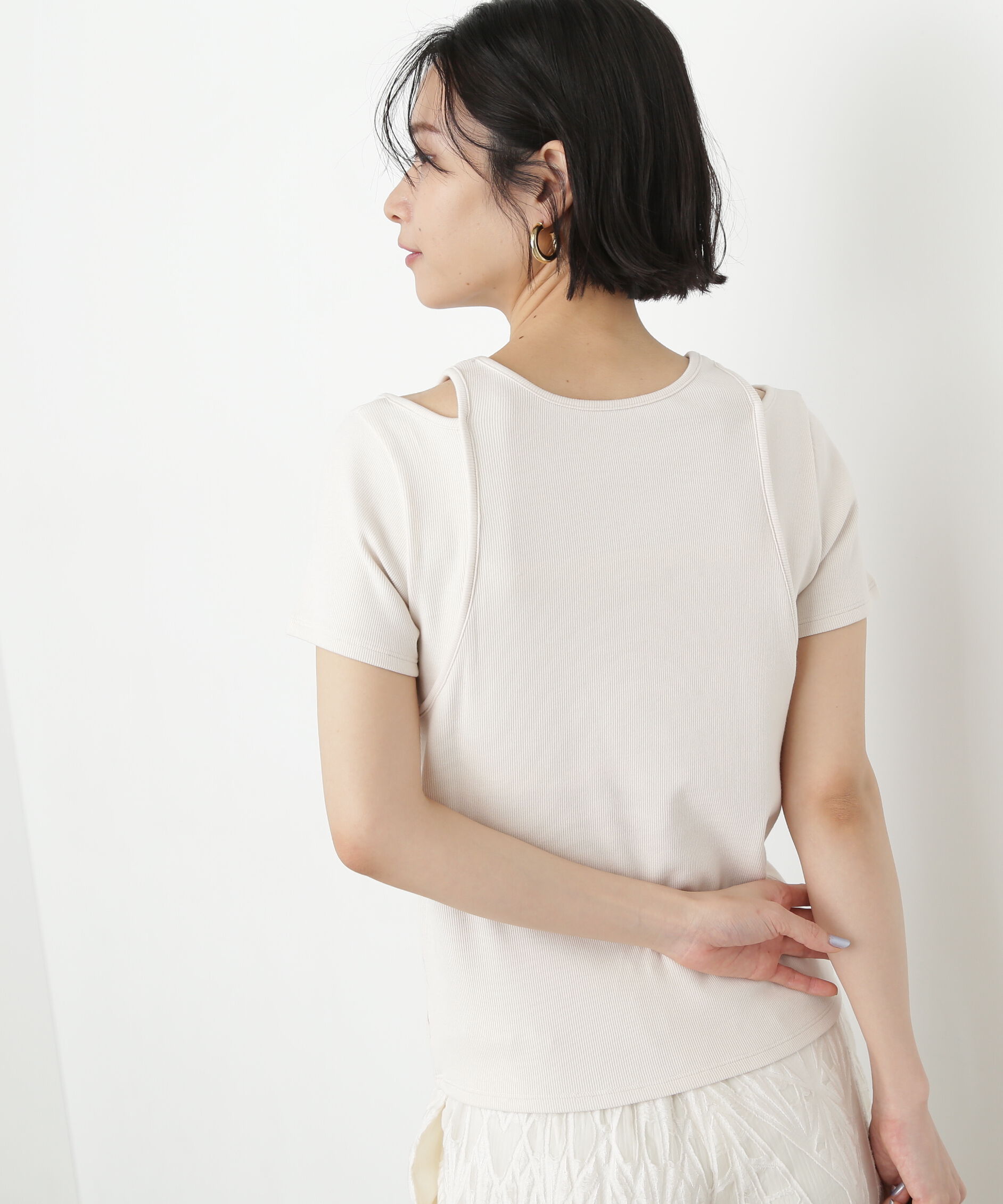  「タンクレイヤード風カットソー」|Tシャツ・カットソー|