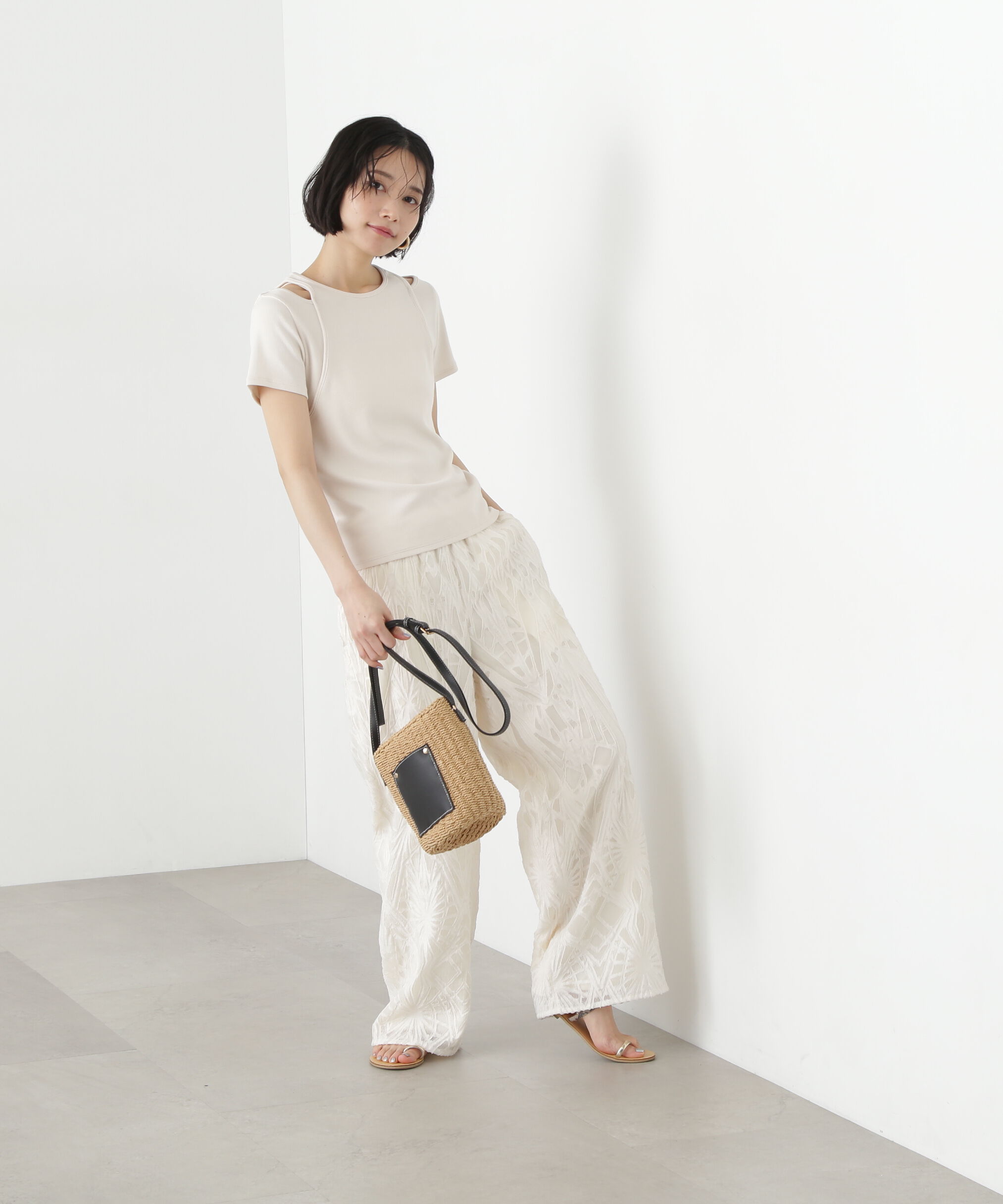  「タンクレイヤード風カットソー」|Tシャツ・カットソー|