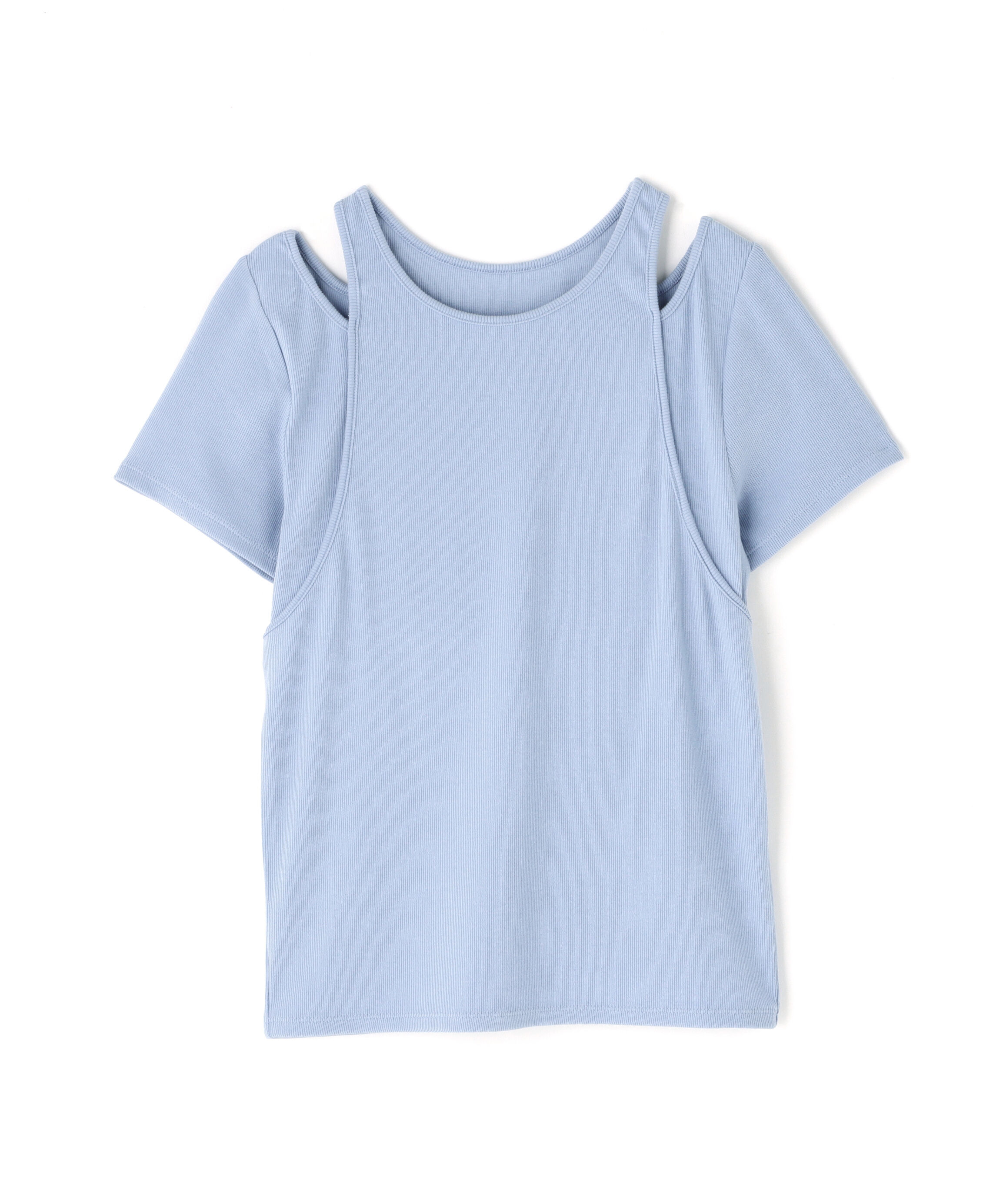  「タンクレイヤード風カットソー」|Tシャツ・カットソー|