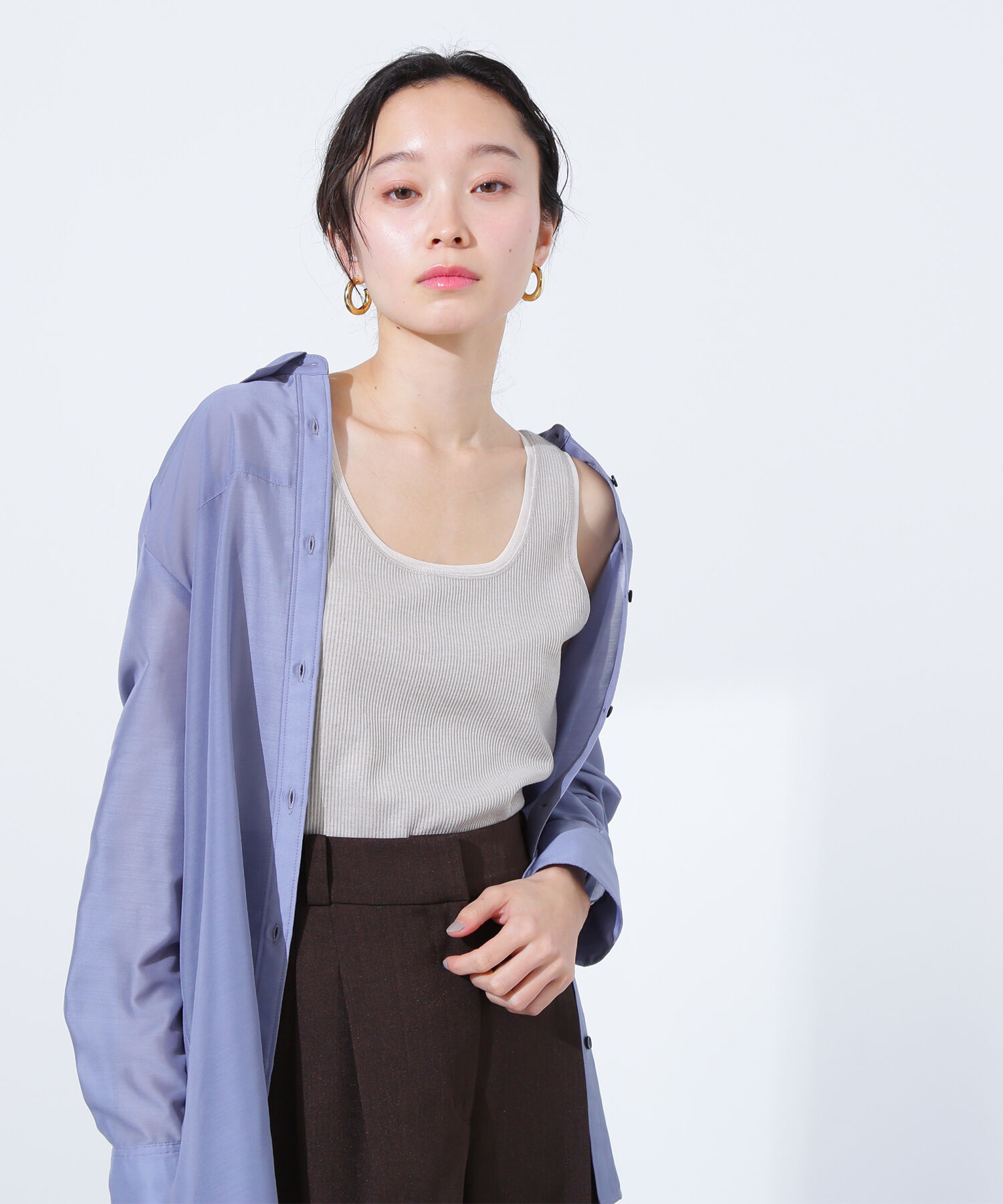  「シアートリムタンクトップ」|Tシャツ・カットソー|